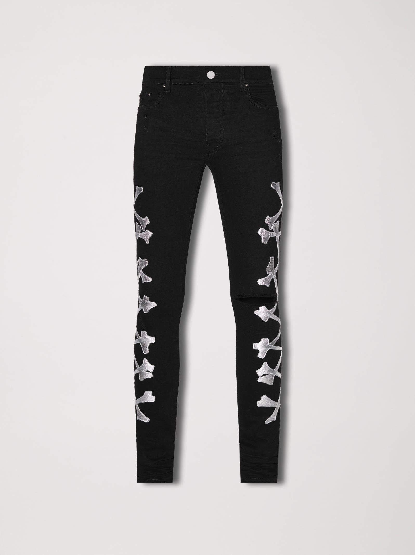 BONES JEAN - BLACK_SILVER sold by AMIRI