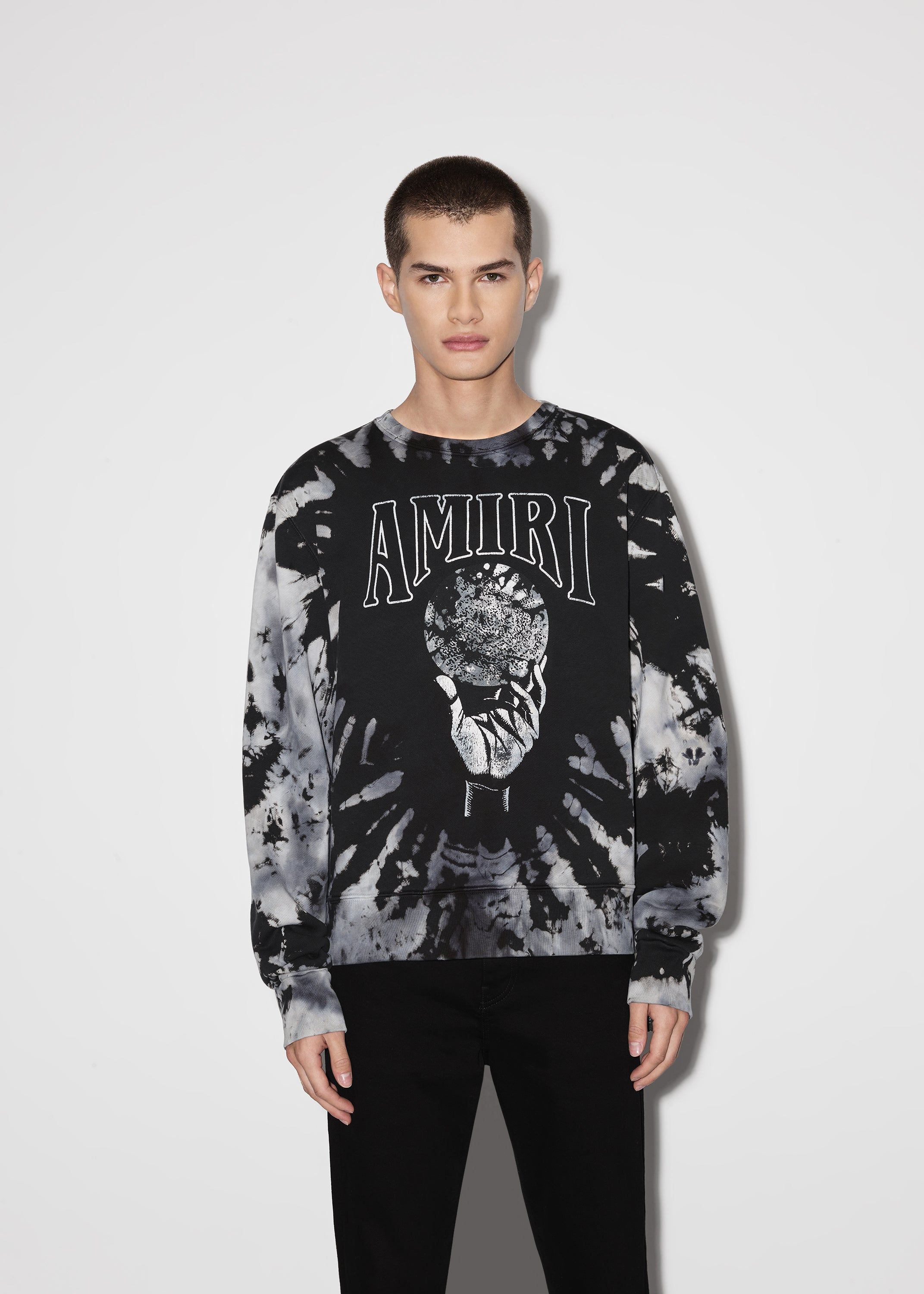CRYSTAL BALL TIE-DYE CREWNECK - BLACK sold by AMIRI product image thumbnail 2
