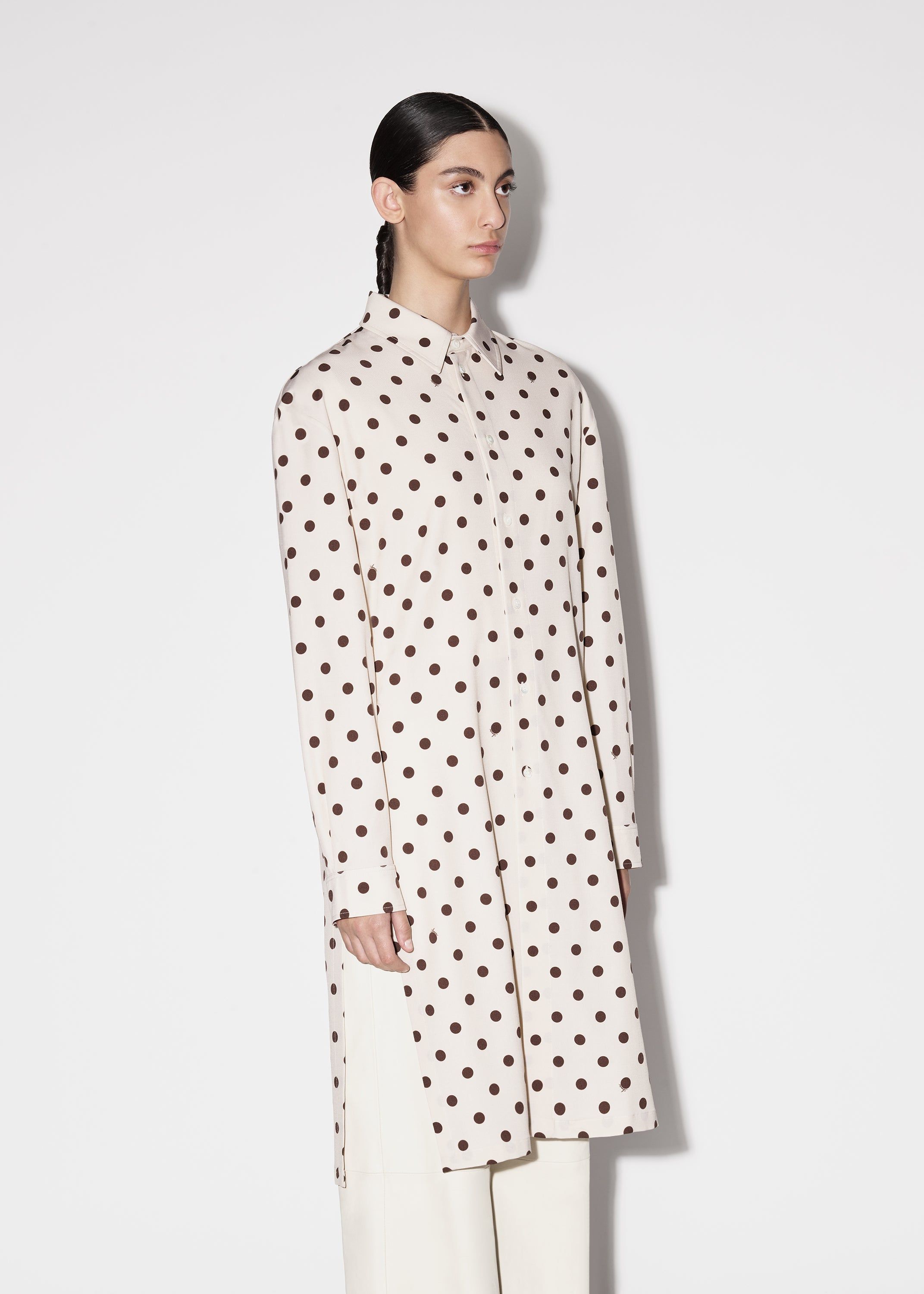 WOMEN - POLKA DOT NIGHTSHIRT W/ SLIT - ALABASTER sold by AMIRI product image thumbnail 4