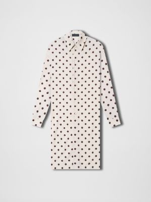 WOMEN - POLKA DOT NIGHTSHIRT W/ SLIT - ALABASTER made by AMIRI