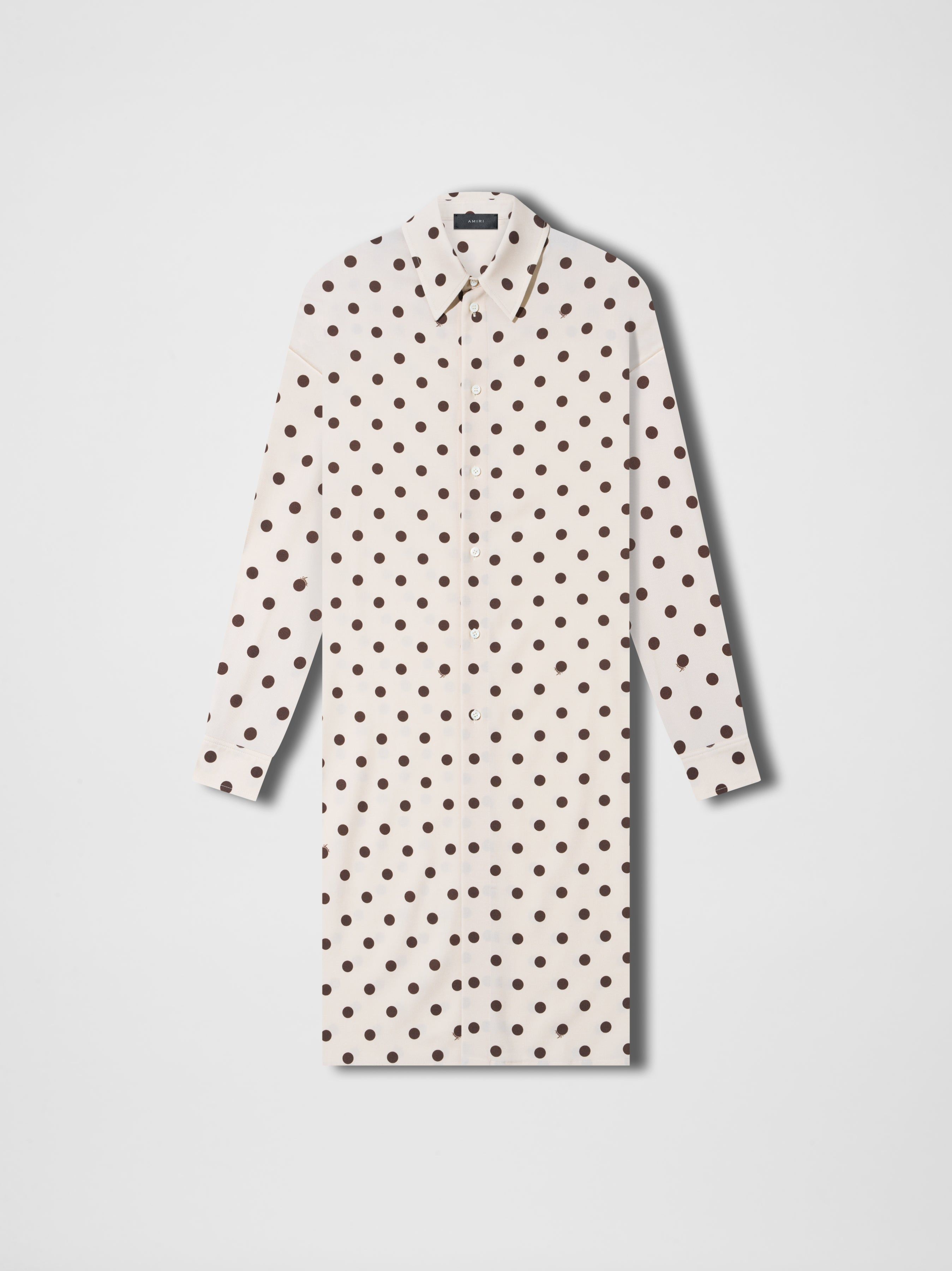 WOMEN - POLKA DOT NIGHTSHIRT W/ SLIT - ALABASTER sold by AMIRI