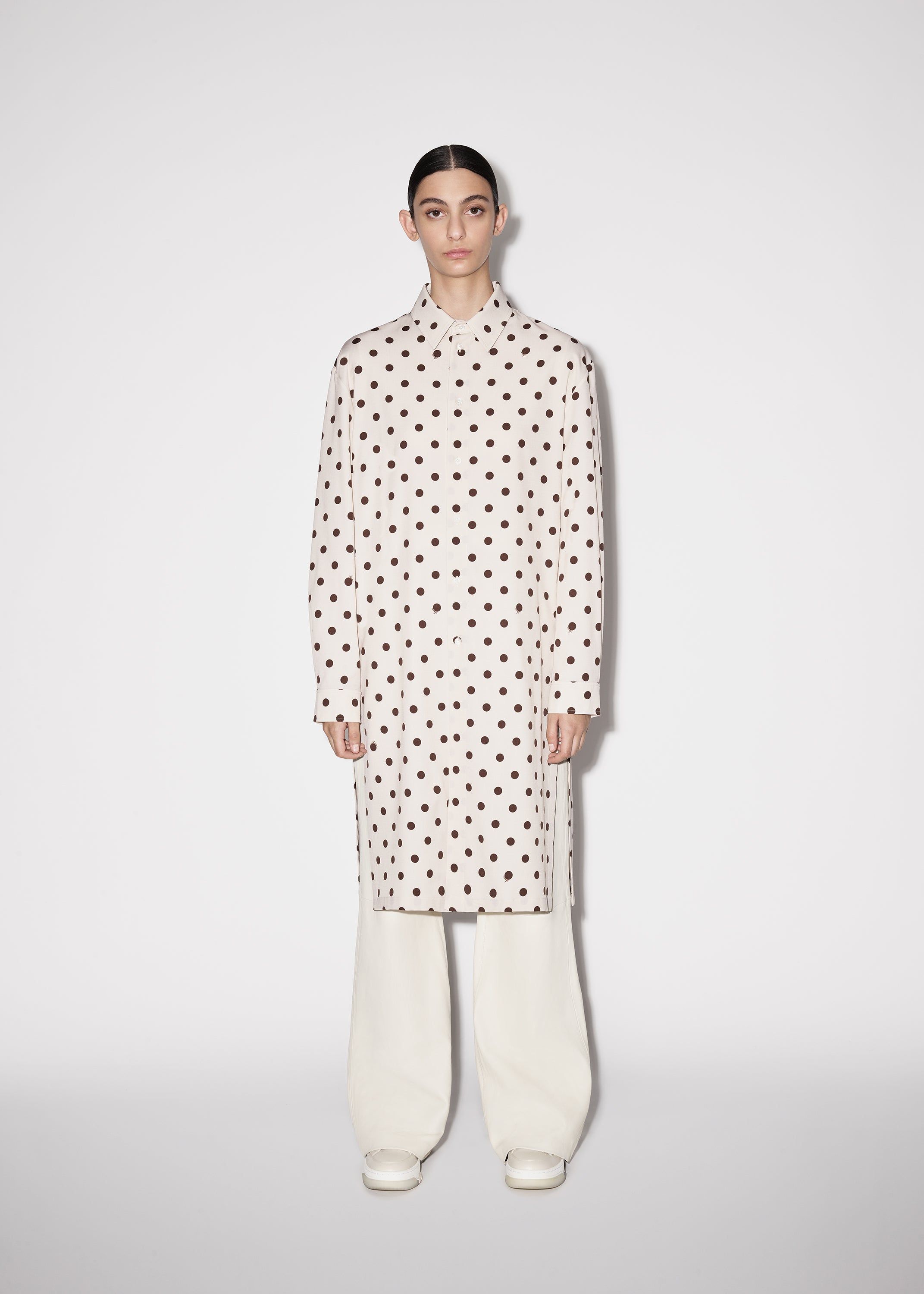 WOMEN - POLKA DOT NIGHTSHIRT W/ SLIT - ALABASTER sold by AMIRI product image thumbnail 2