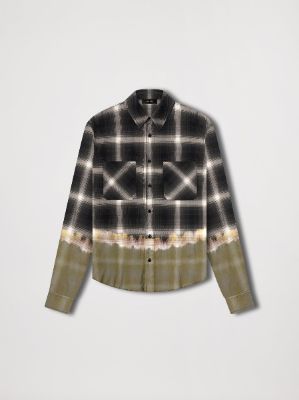 BLEACH BANDANA PLAID - BLACK made by AMIRI