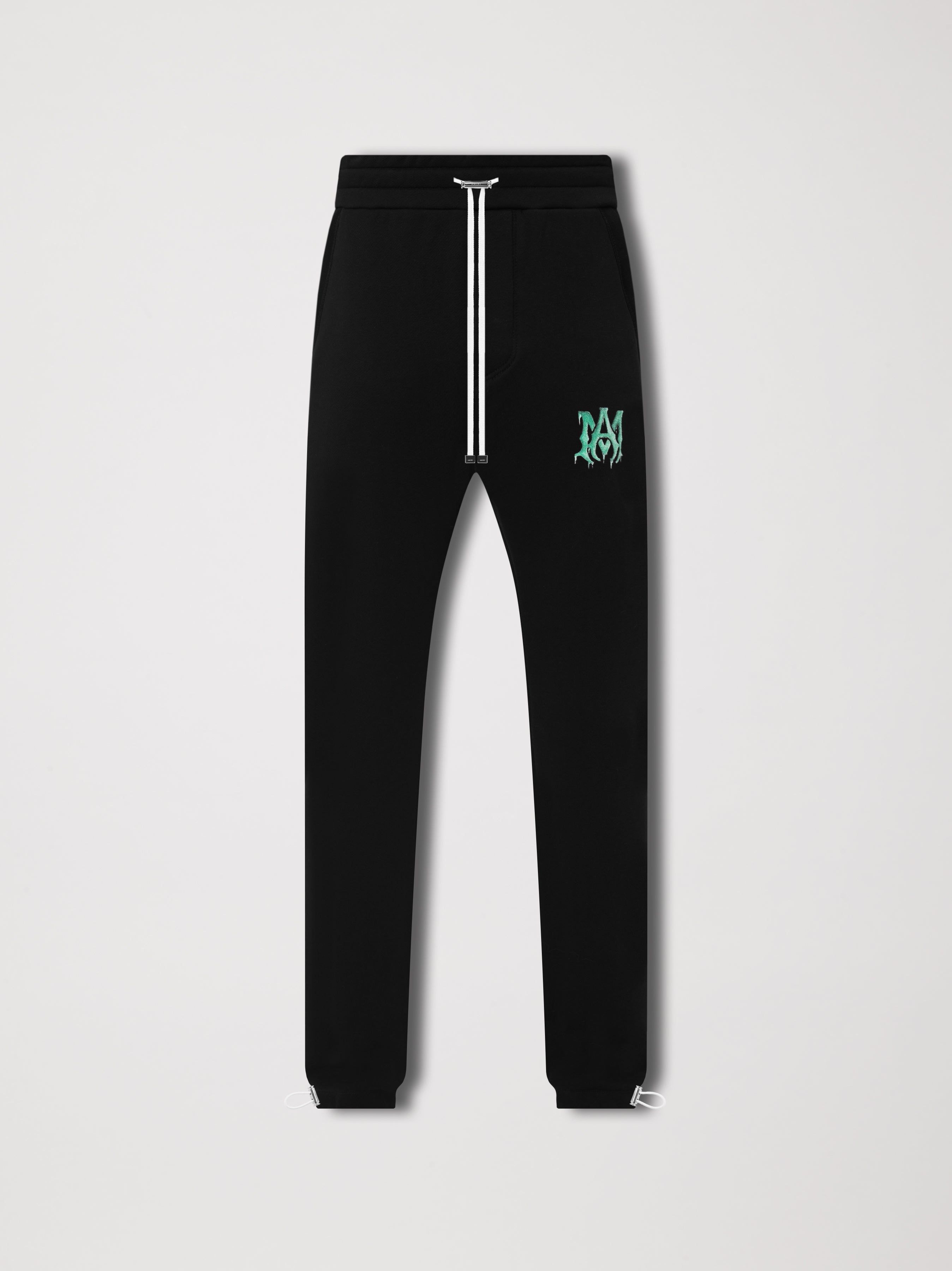 M.A. WATERCOLOR SWEATPANTS - BLACK GREEN sold by AMIRI
