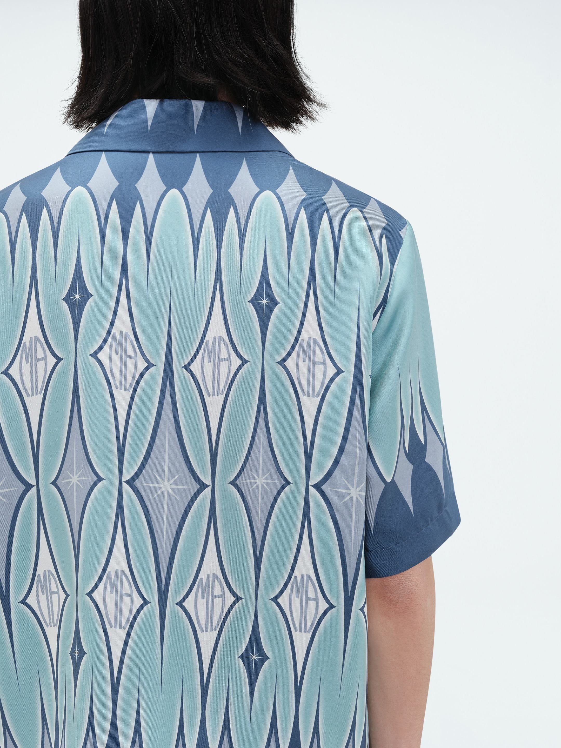 ARGYLE PRINTED SHORT SLEEVE SHIRT - AQUA sold by AMIRI product image thumbnail 6