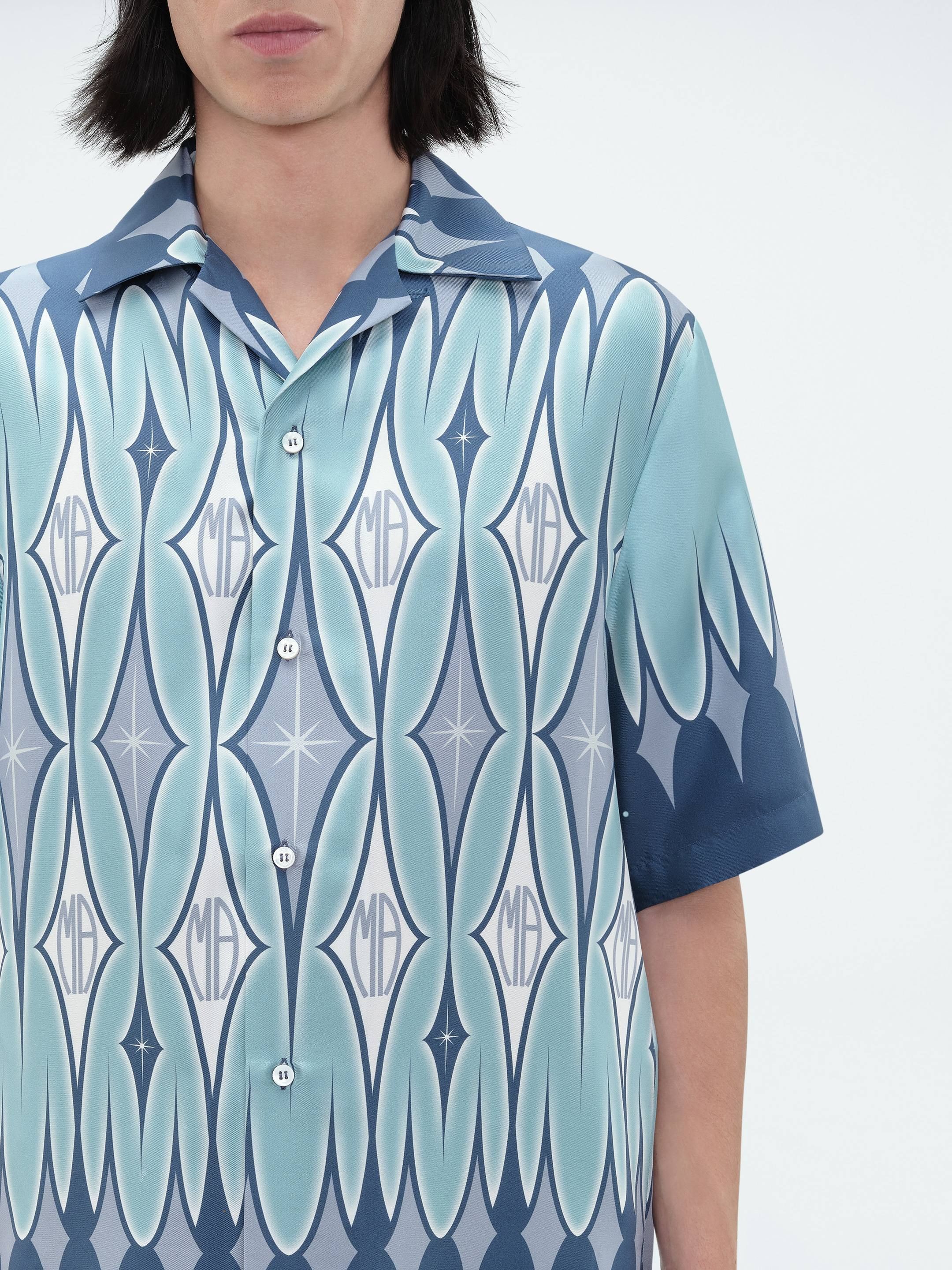ARGYLE PRINTED SHORT SLEEVE SHIRT - AQUA sold by AMIRI product image thumbnail 5