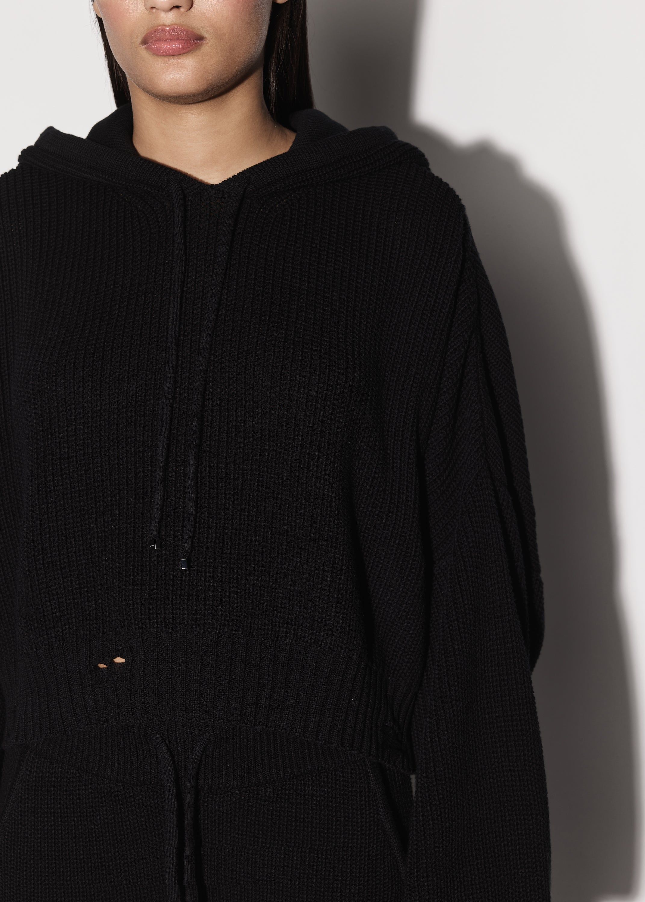 WOMEN - OVERSIZED RIB HOODIE - BLACK sold by AMIRI product image thumbnail 5