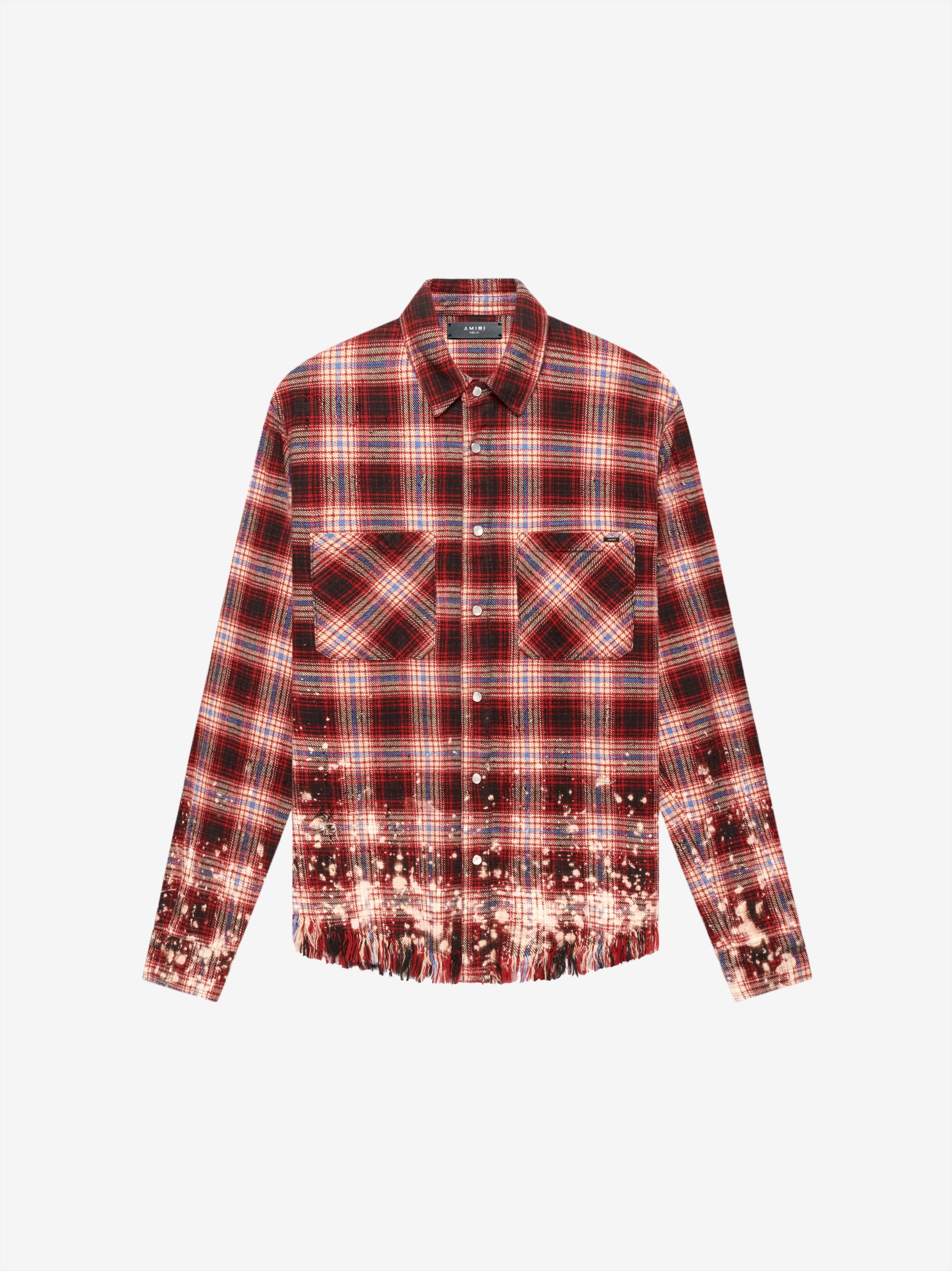Bleached Flannel - Red sold by AMIRI