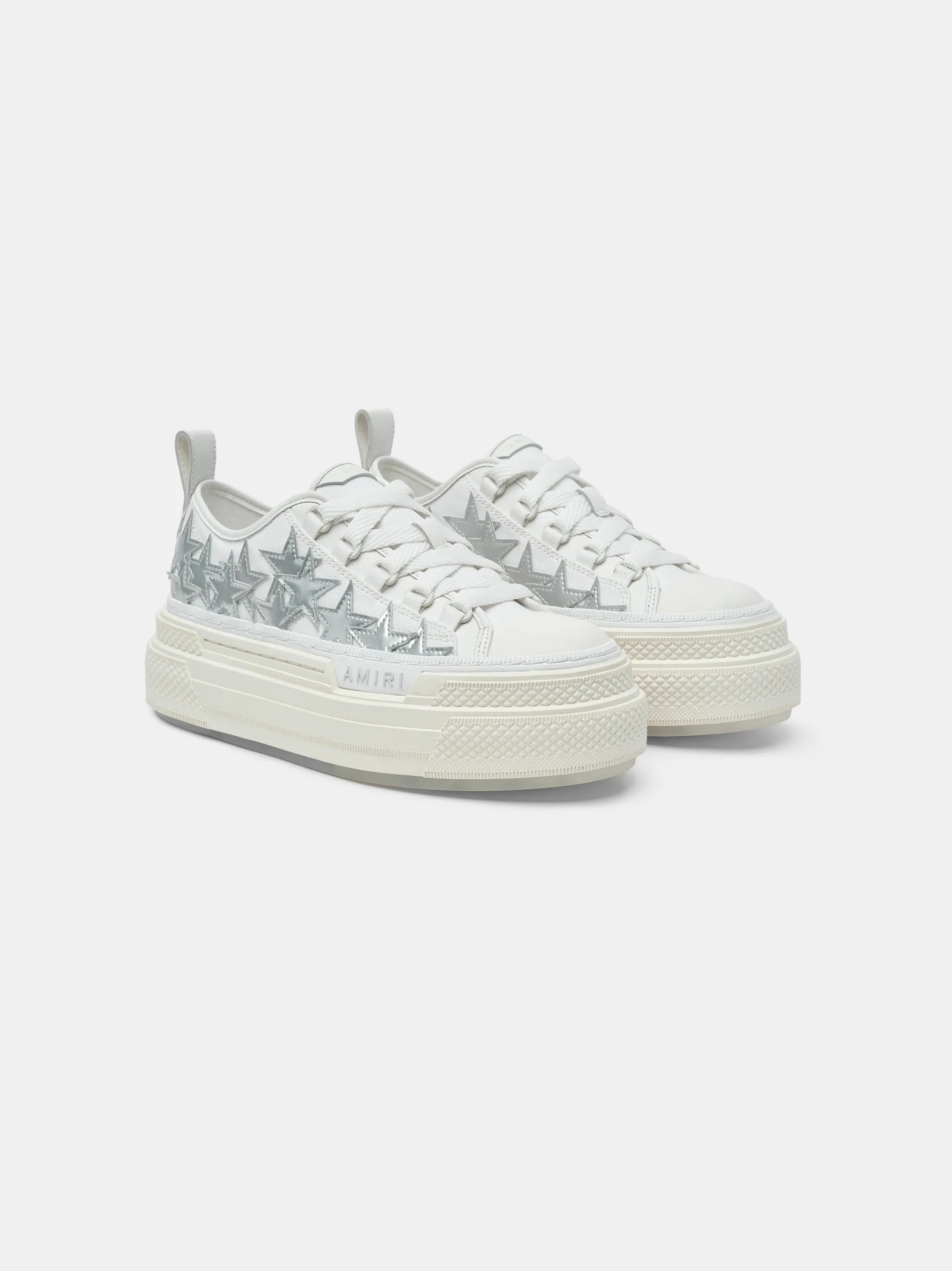 WOMEN - WOMEN'S METALLIC PLATFORM STARS COURT - White Silver sold by AMIRI product image thumbnail 2