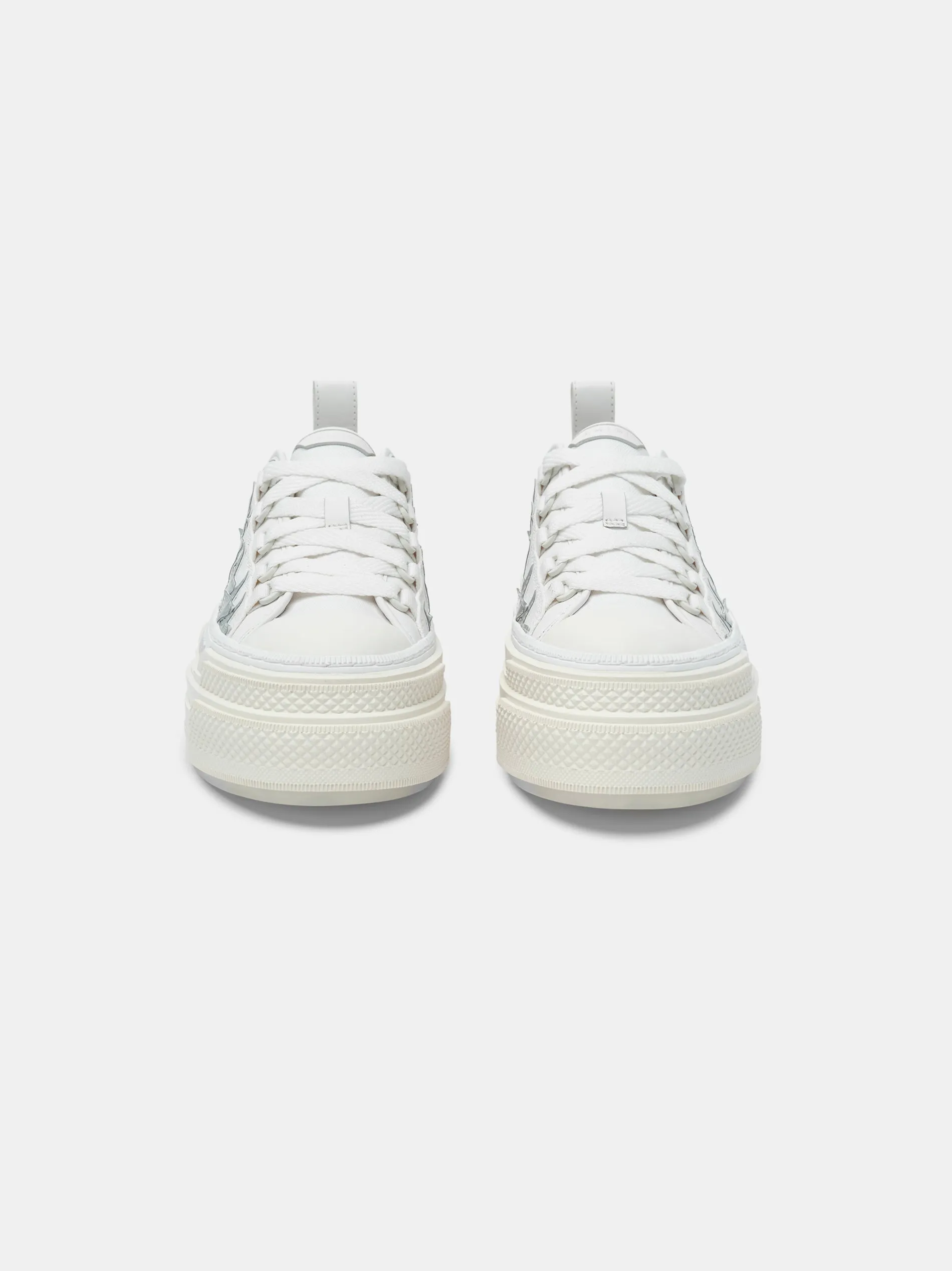 WOMEN - WOMEN'S METALLIC PLATFORM STARS COURT - White Silver sold by AMIRI product image thumbnail 3