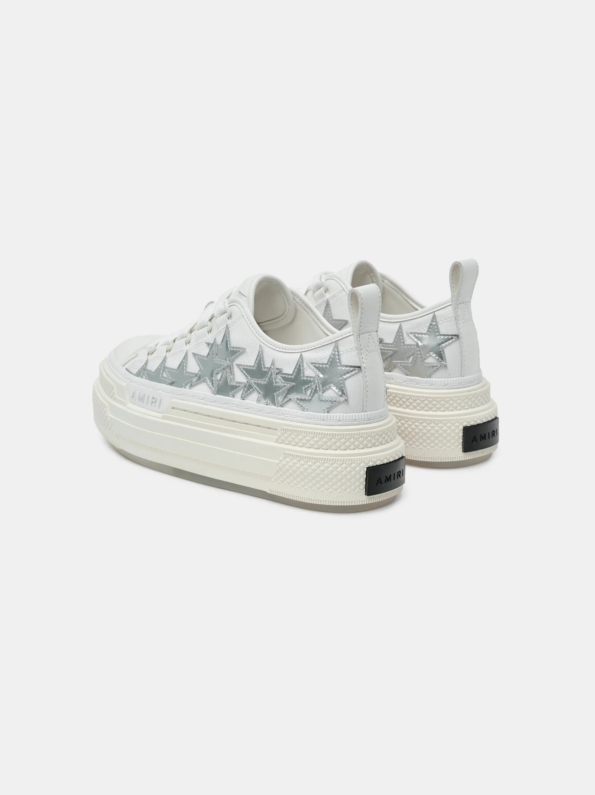 WOMEN - WOMEN'S METALLIC PLATFORM STARS COURT - White Silver sold by AMIRI product image thumbnail 4