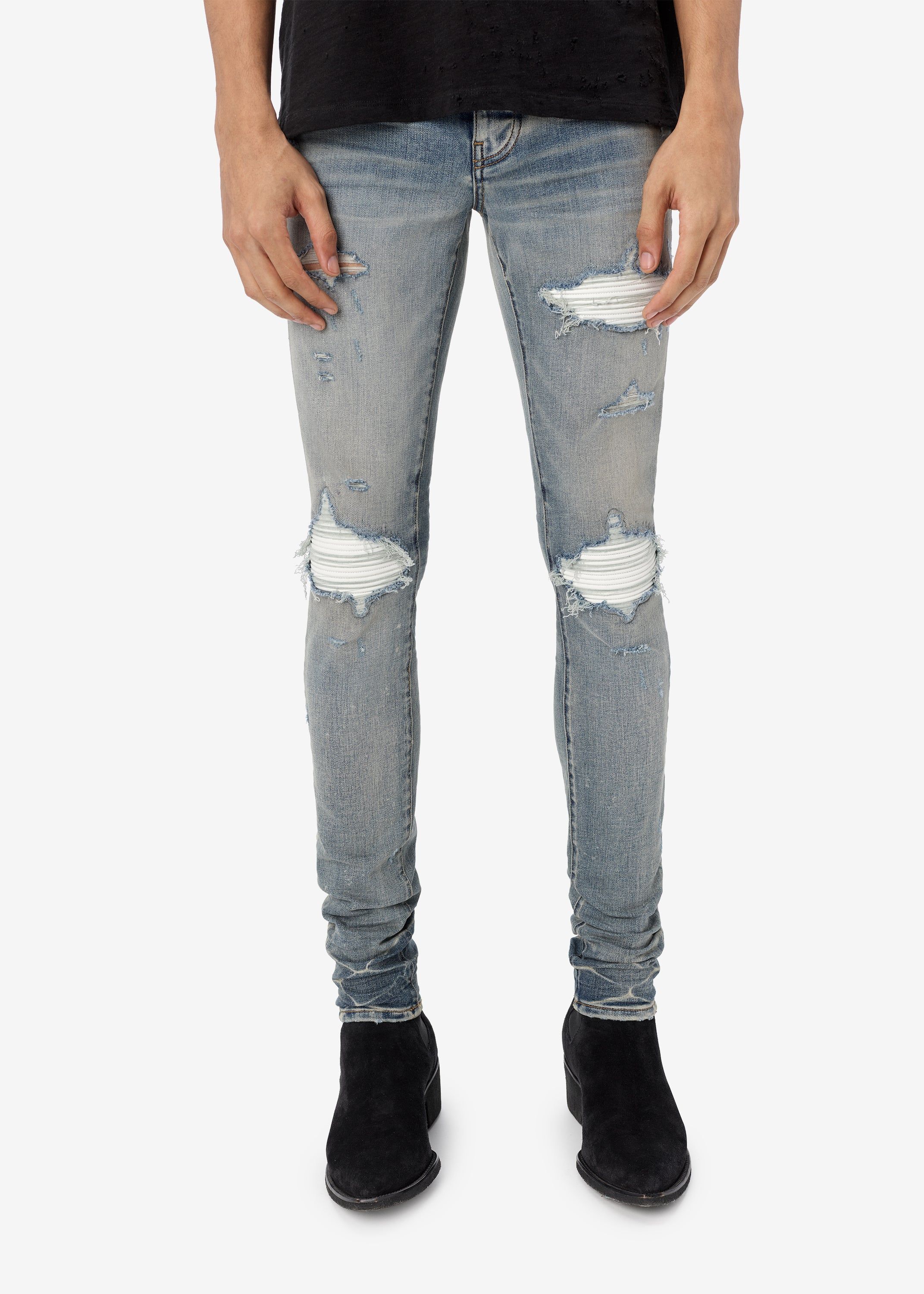MX1 / LEATHER - CLAY INDIGO / WHITE sold by AMIRI product image thumbnail 2
