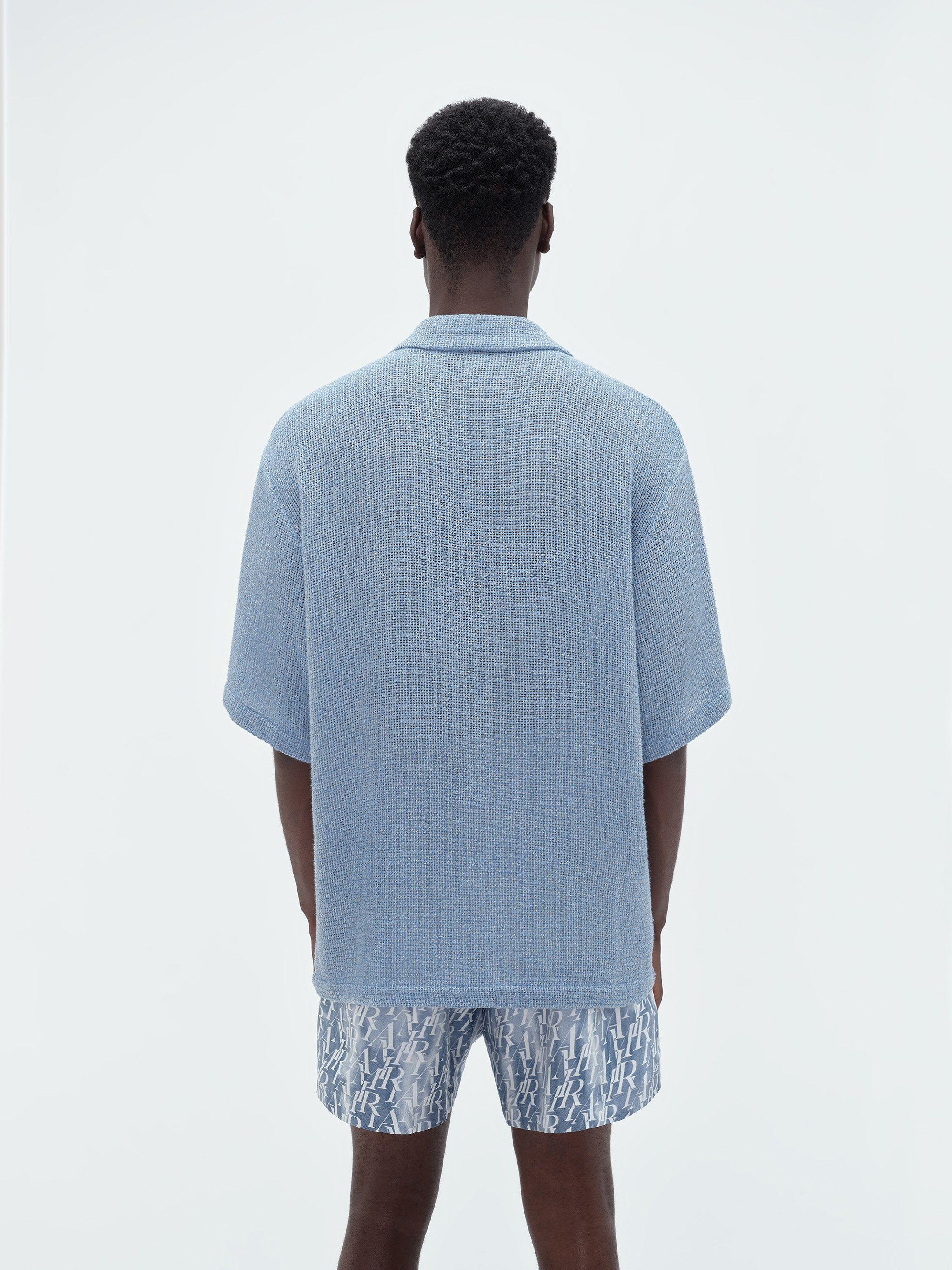 OPEN MESH SHIMMER SHIRT - Ashley Blue sold by AMIRI product image thumbnail 5