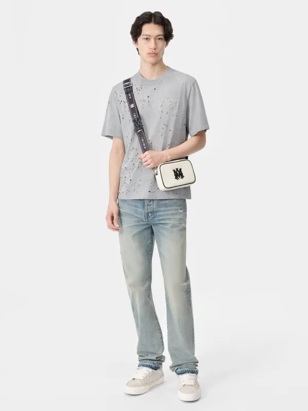MA SHOTGUN EMBROIDERED TEE - Grey sold by AMIRI