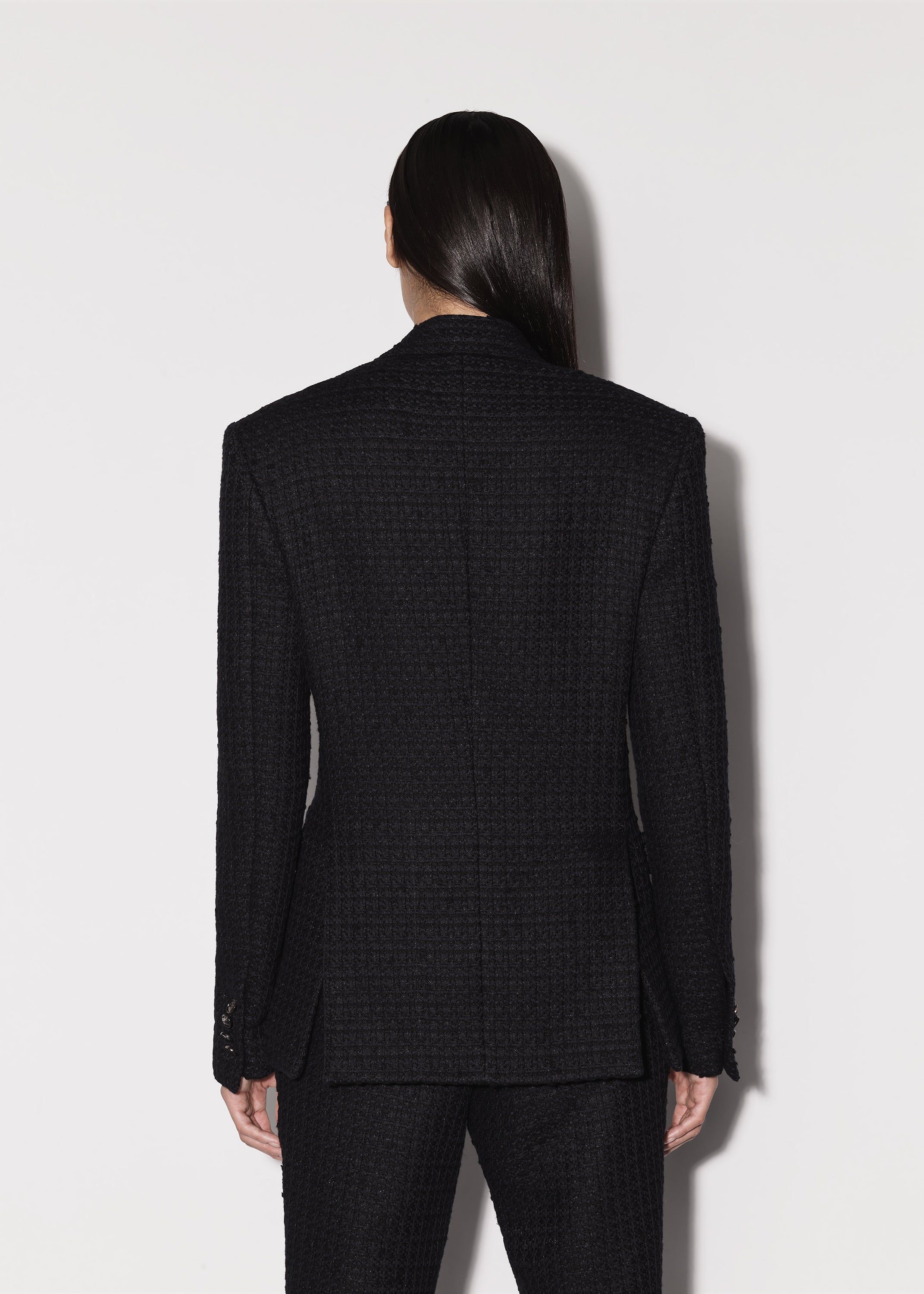 WOMEN - OVERSIZED BOUCLE DOUBLE BREASTED BLAZER - BLACK sold by AMIRI product image thumbnail 5