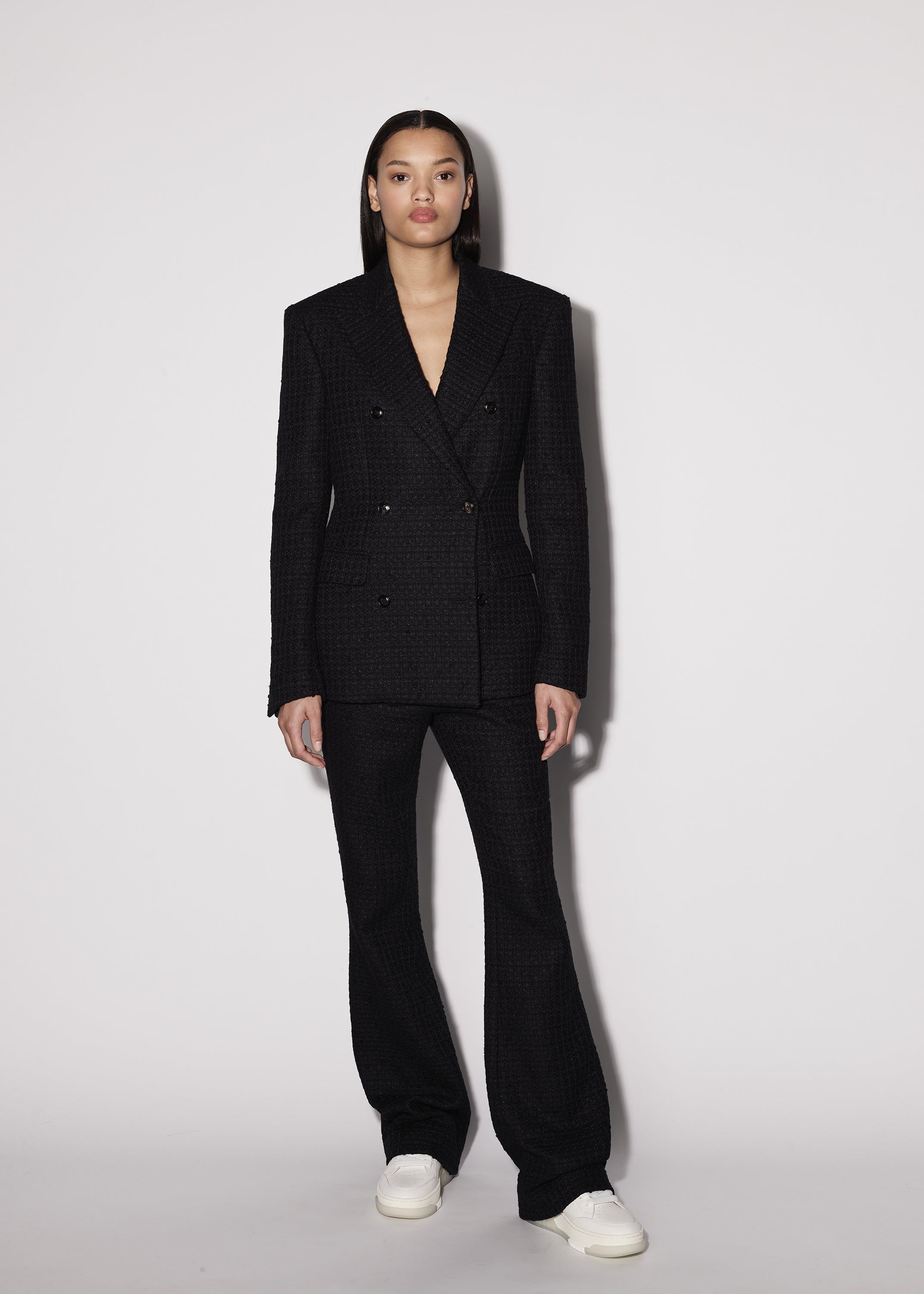 WOMEN - OVERSIZED BOUCLE DOUBLE BREASTED BLAZER - BLACK sold by AMIRI product image thumbnail 2