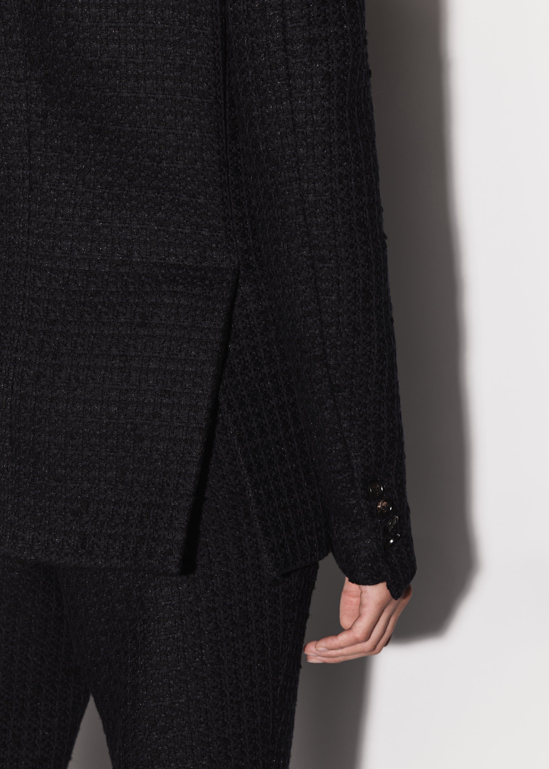 WOMEN - OVERSIZED BOUCLE DOUBLE BREASTED BLAZER - BLACK sold by AMIRI product image thumbnail 6
