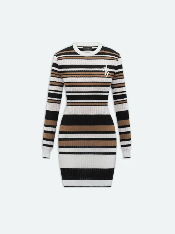 WOMEN - VERTICAL AMIRI STRIPED DRESS - Black made by AMIRI