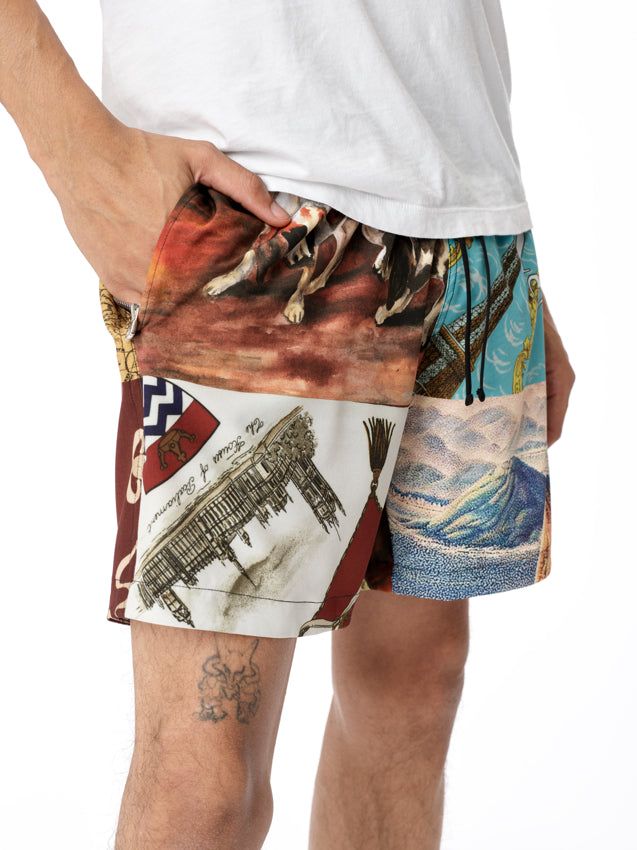 Souvenir Patchwork Swim Trunks - Multi-Color sold by AMIRI product image thumbnail 3