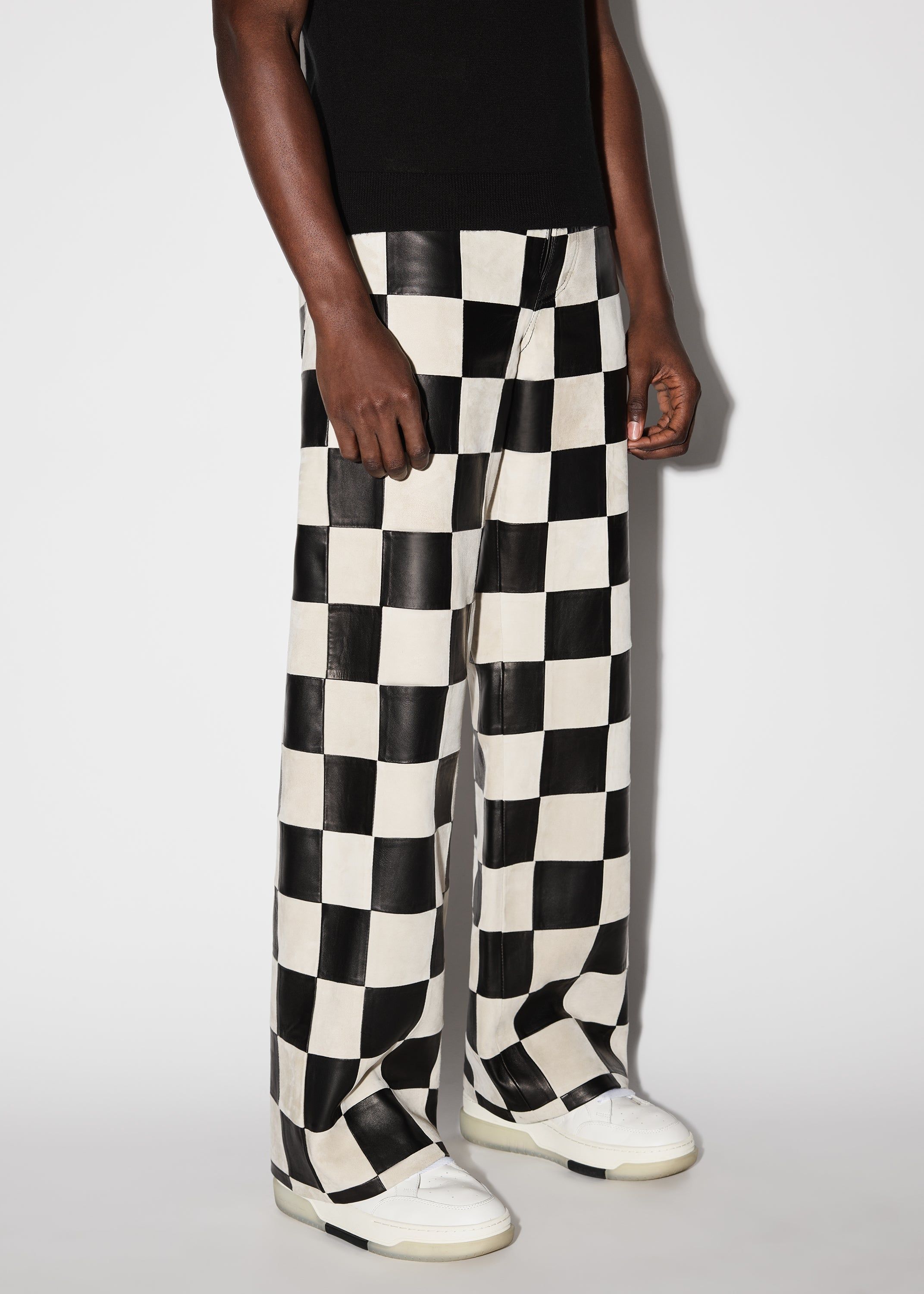 CHECKER 5 POCKET BAGGY PANT - ALABASTER / BLACK sold by AMIRI product image thumbnail 3
