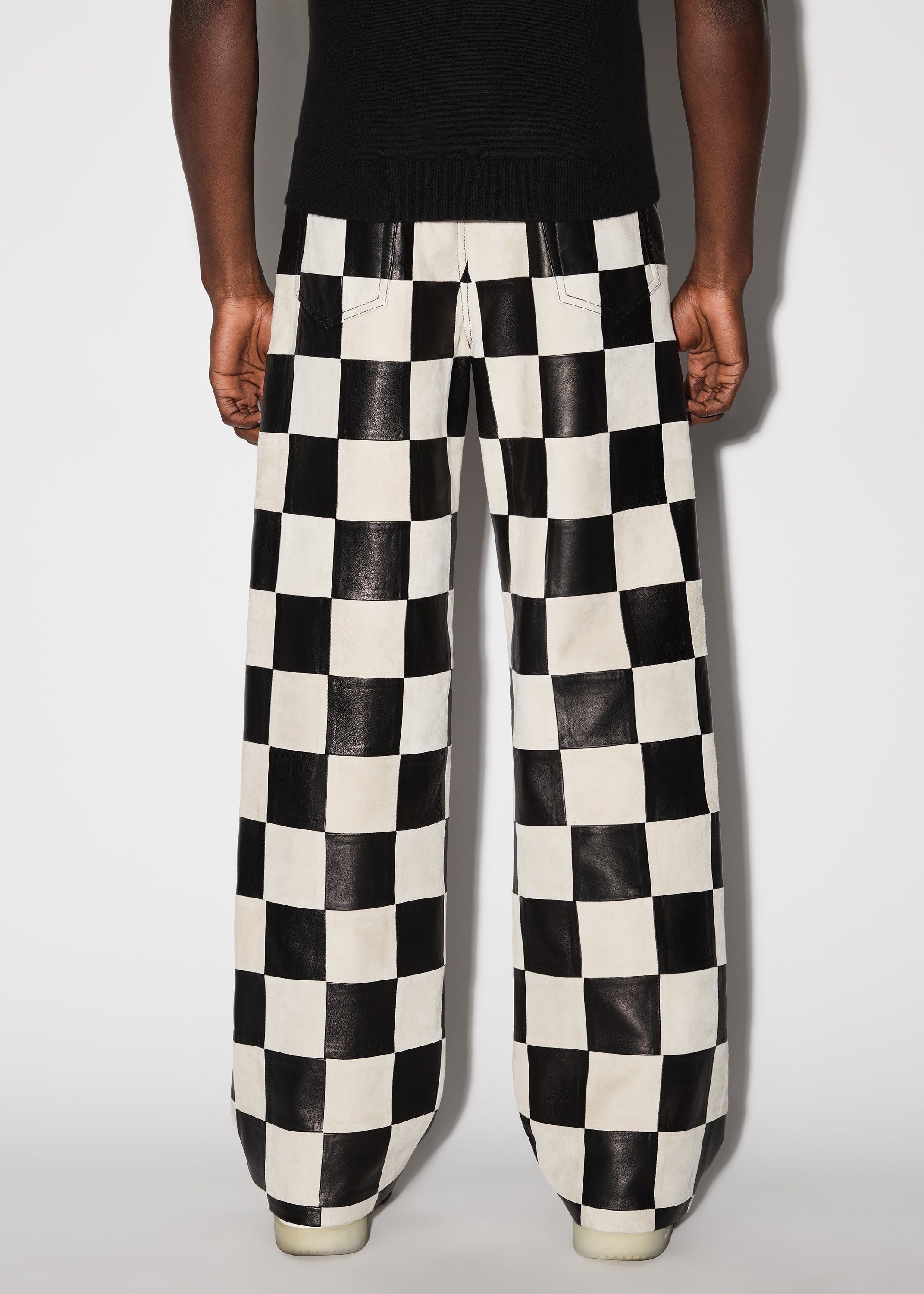 CHECKER 5 POCKET BAGGY PANT - ALABASTER / BLACK sold by AMIRI product image thumbnail 4