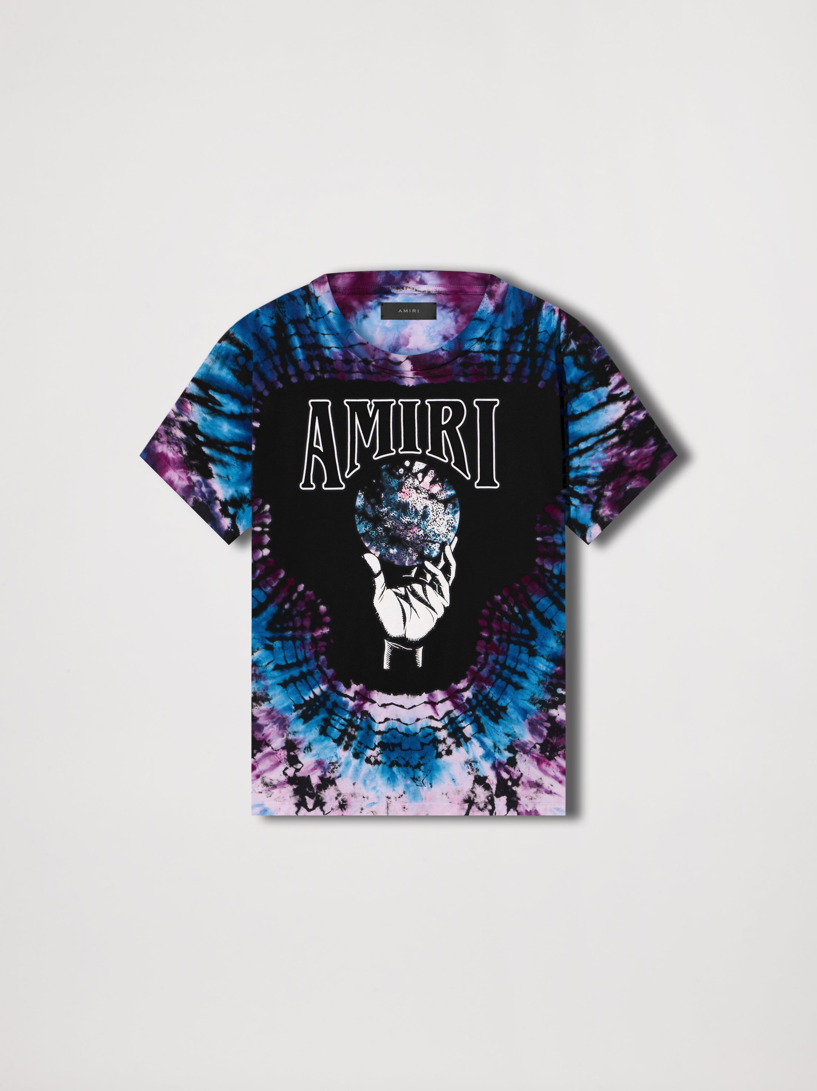 CRYSTAL BALL TIE-DYE TEE - PURPLE sold by AMIRI