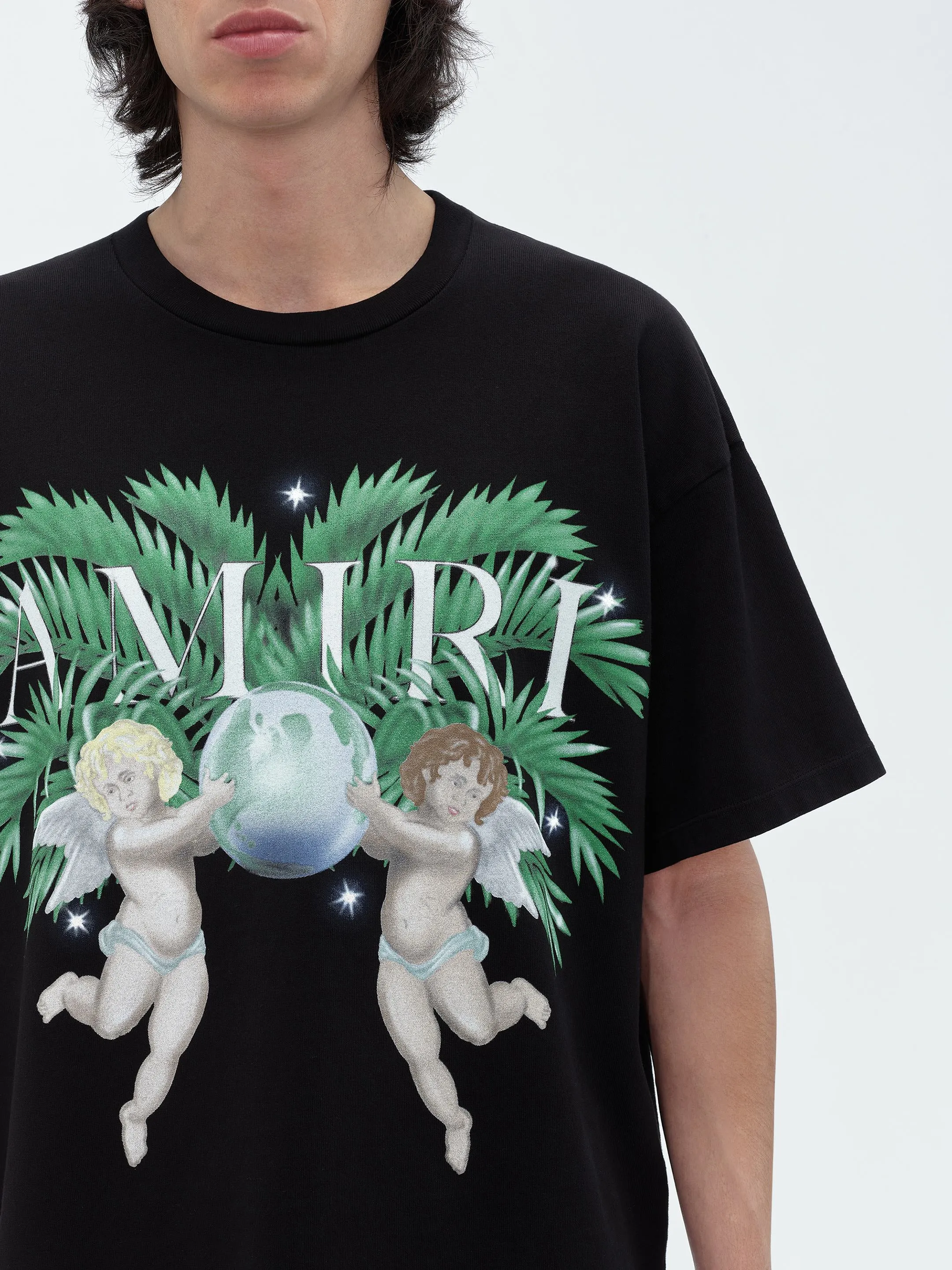 AIRBRUSH CHERUB TEE - Black sold by AMIRI product image thumbnail 5
