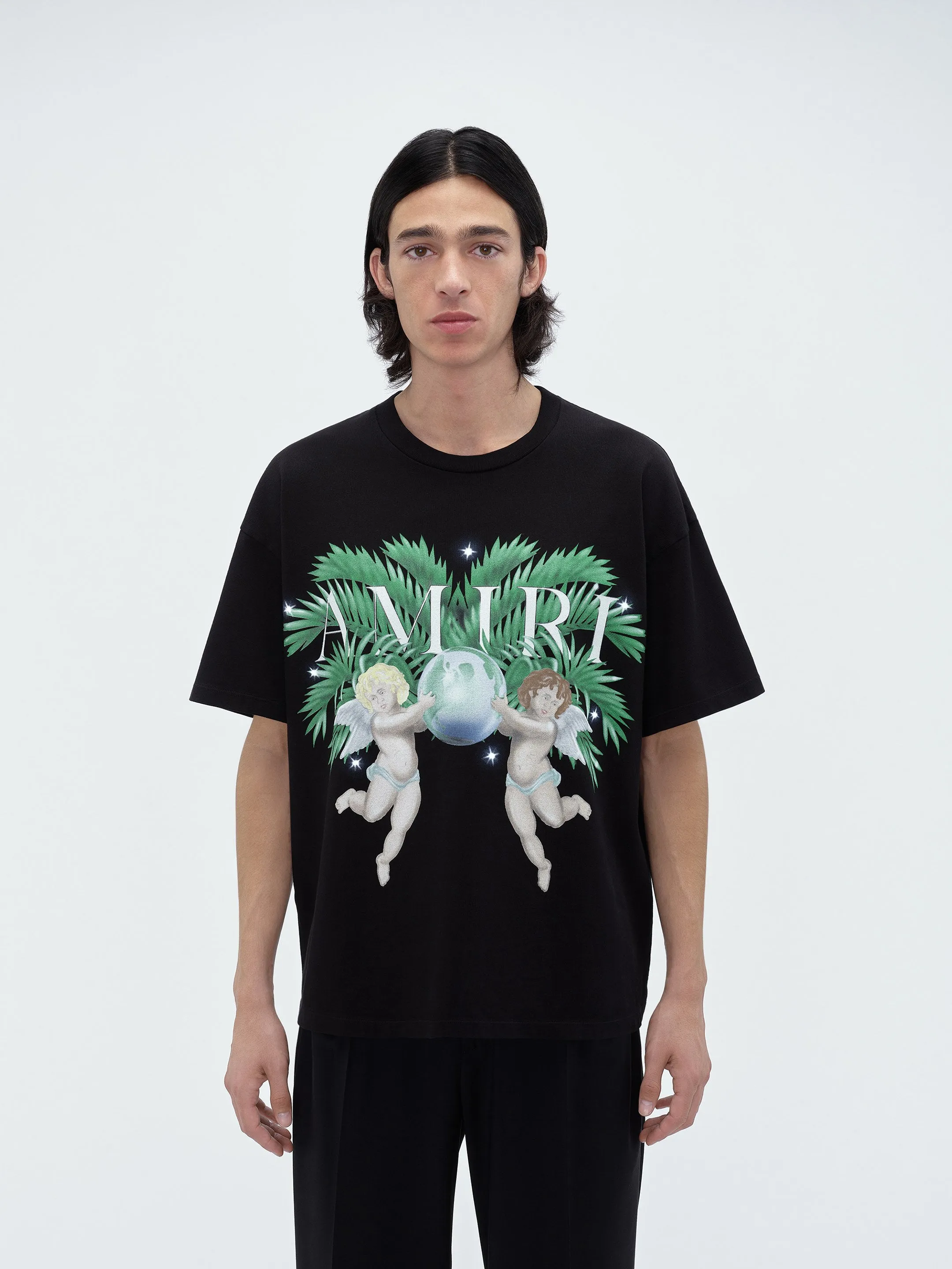 AIRBRUSH CHERUB TEE - Black sold by AMIRI product image thumbnail 2