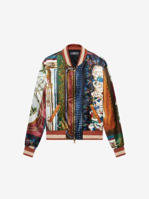 Scarf Patchwork Printed Bomber - Multi-Color made by AMIRI