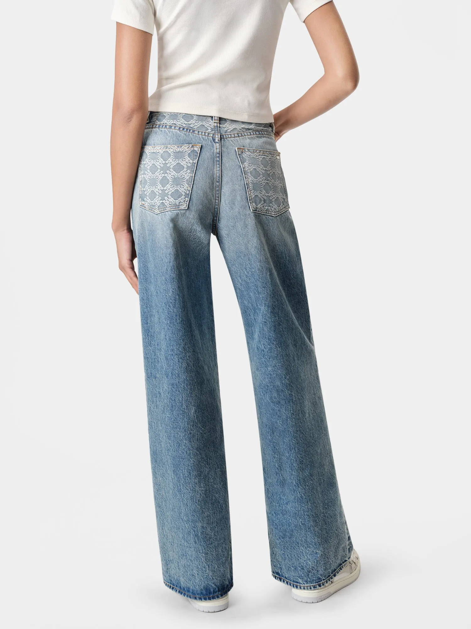 WOMEN - WOMEN'S MA QUAD HIGH RISE WIDE JEAN - Classic Mid Indigo sold by AMIRI product image thumbnail 3
