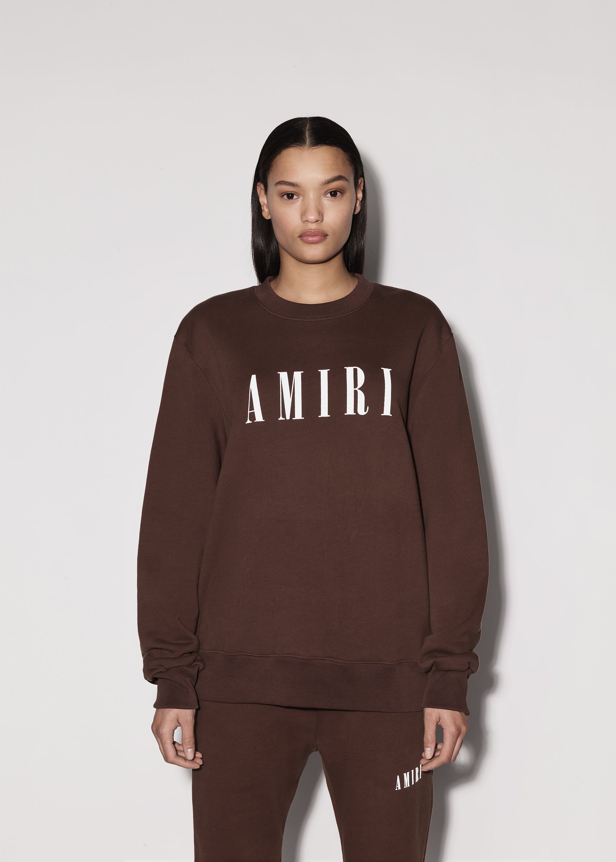 WOMEN - CORE LOGO CREWNECK - BROWN sold by AMIRI product image thumbnail 3