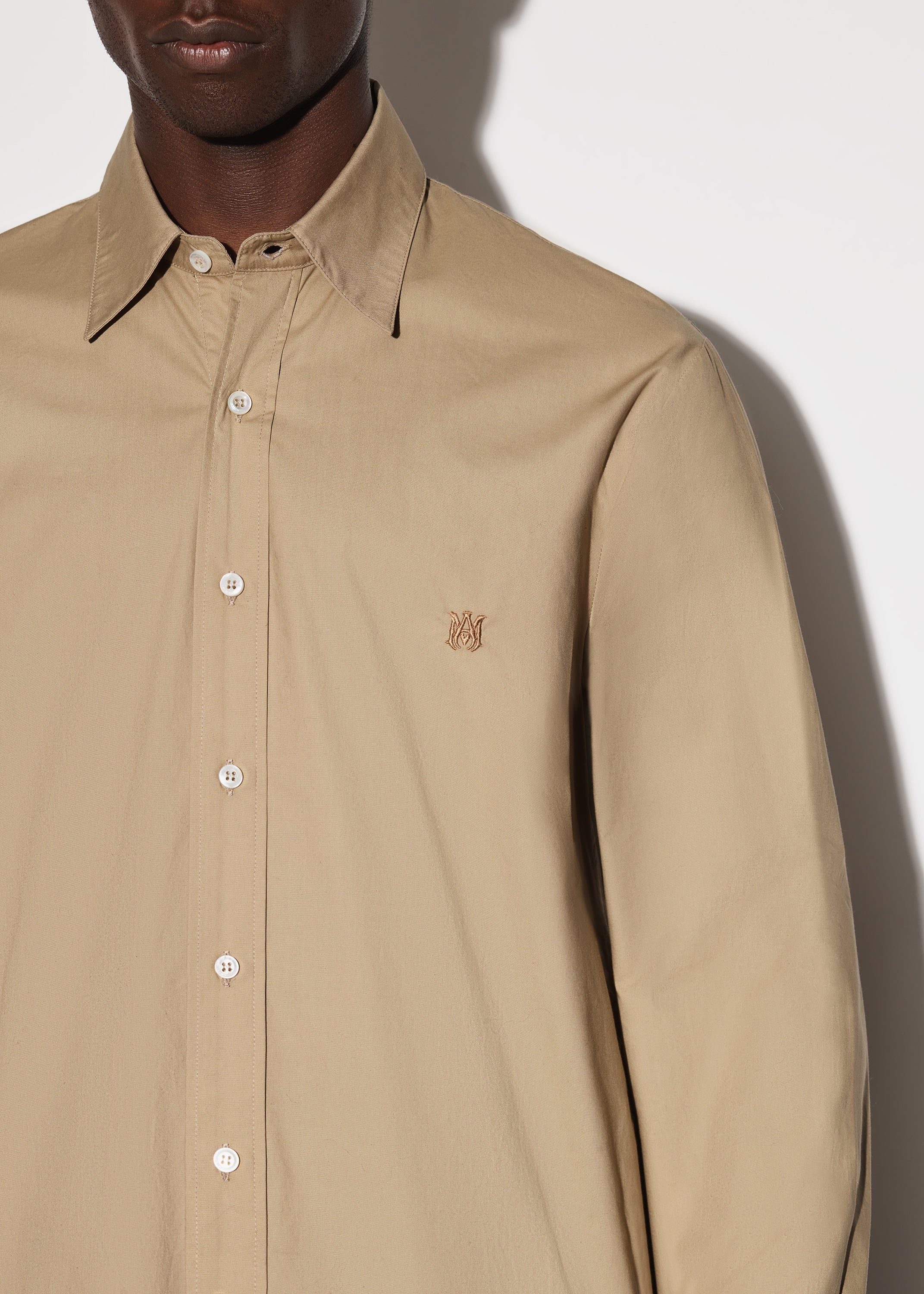 OVERSIZED BUTTON UP SHIRT - BEIGE sold by AMIRI product image thumbnail 5