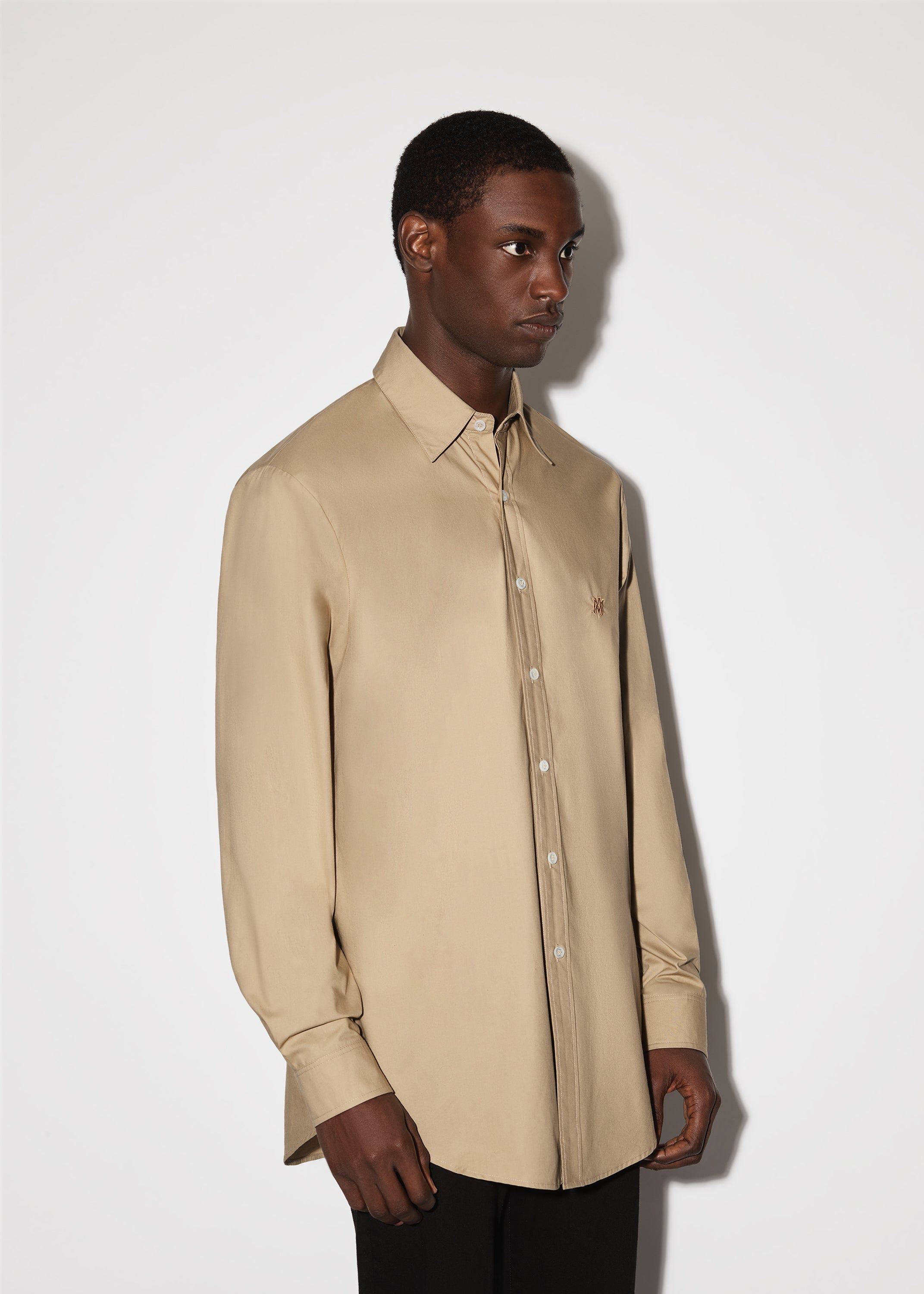 OVERSIZED BUTTON UP SHIRT - BEIGE sold by AMIRI product image thumbnail 3