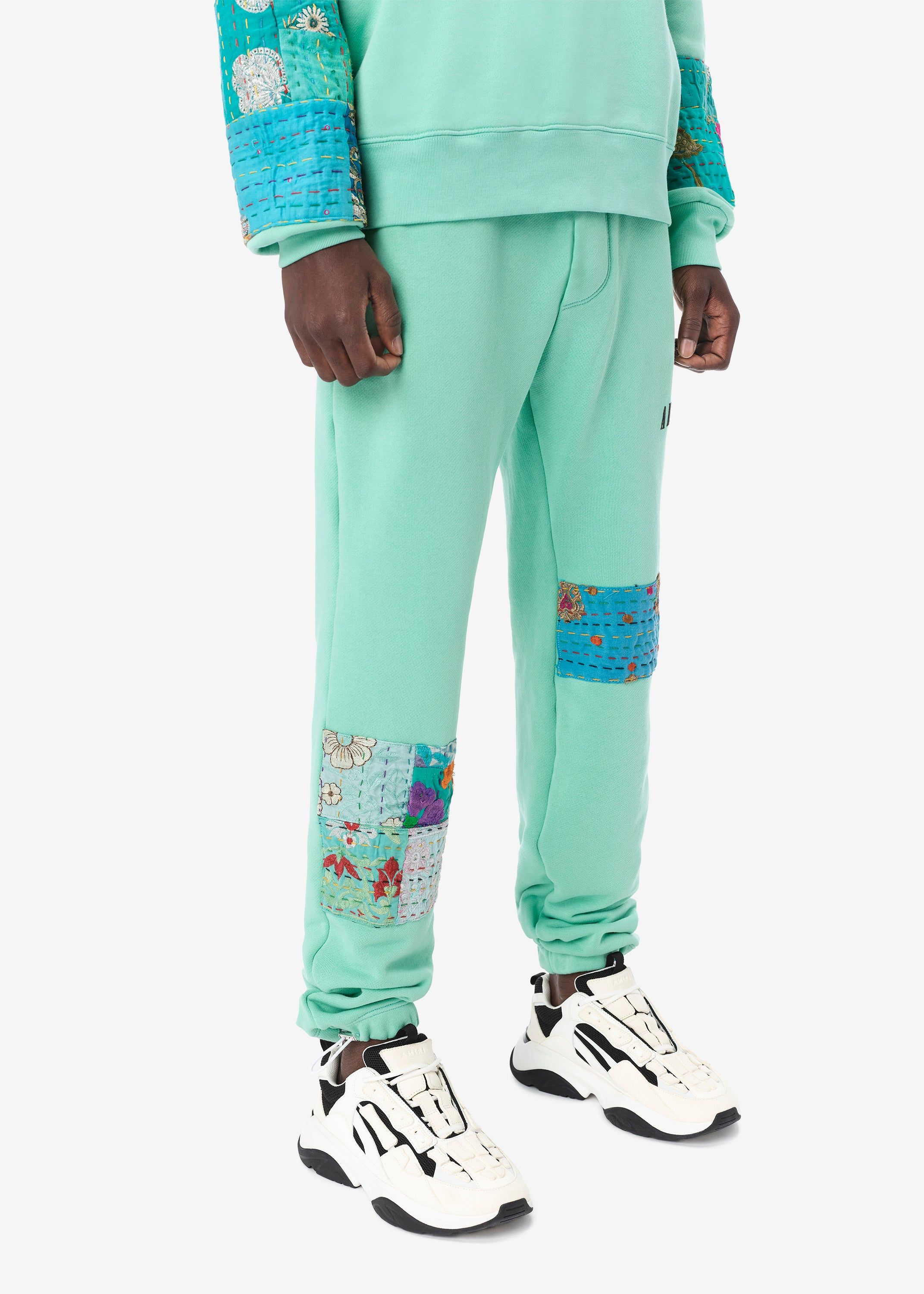VINTAGE QUILT ART PATCH SWEATPANTS - MINT sold by AMIRI product image thumbnail 3