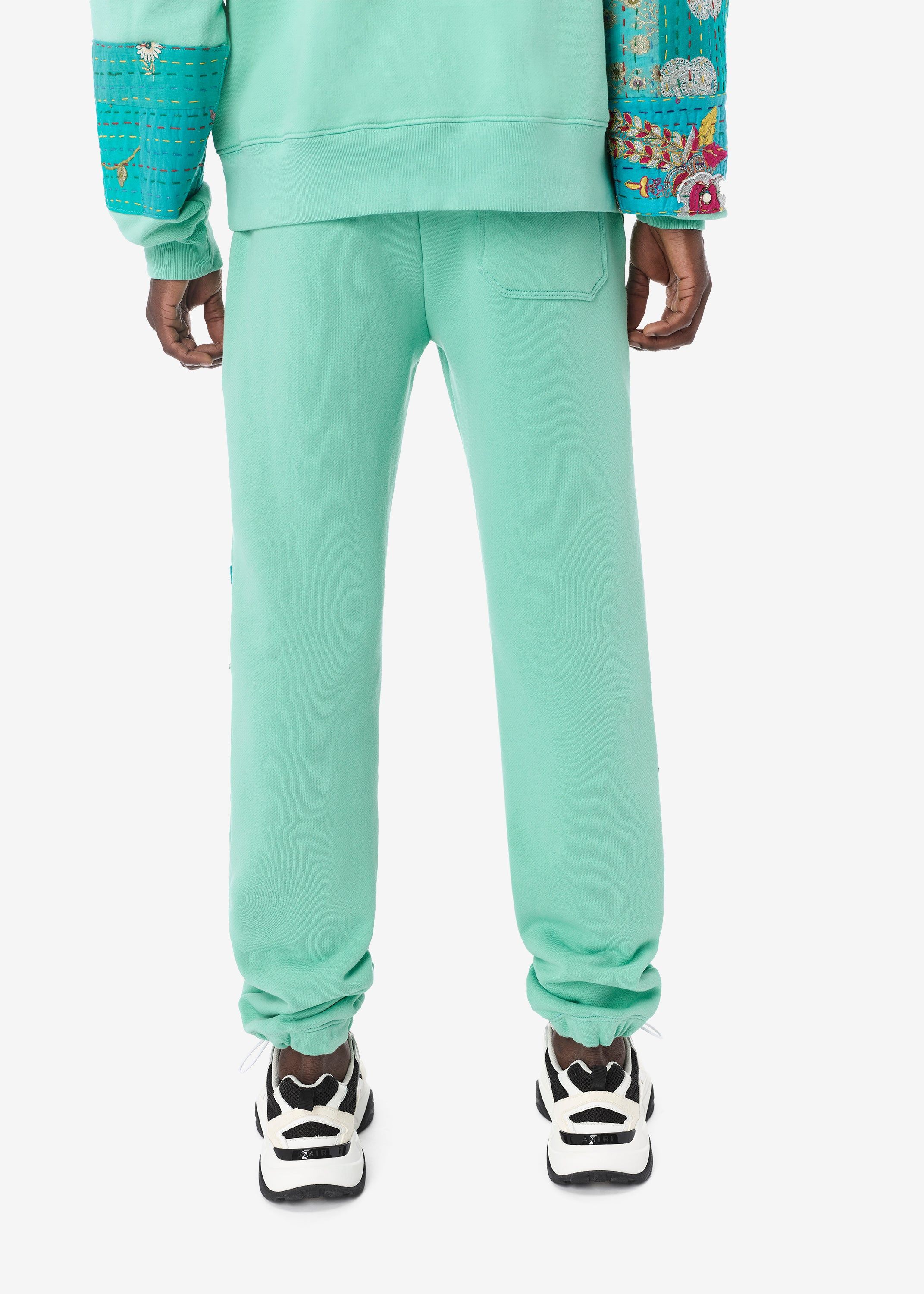 VINTAGE QUILT ART PATCH SWEATPANTS - MINT sold by AMIRI product image thumbnail 4