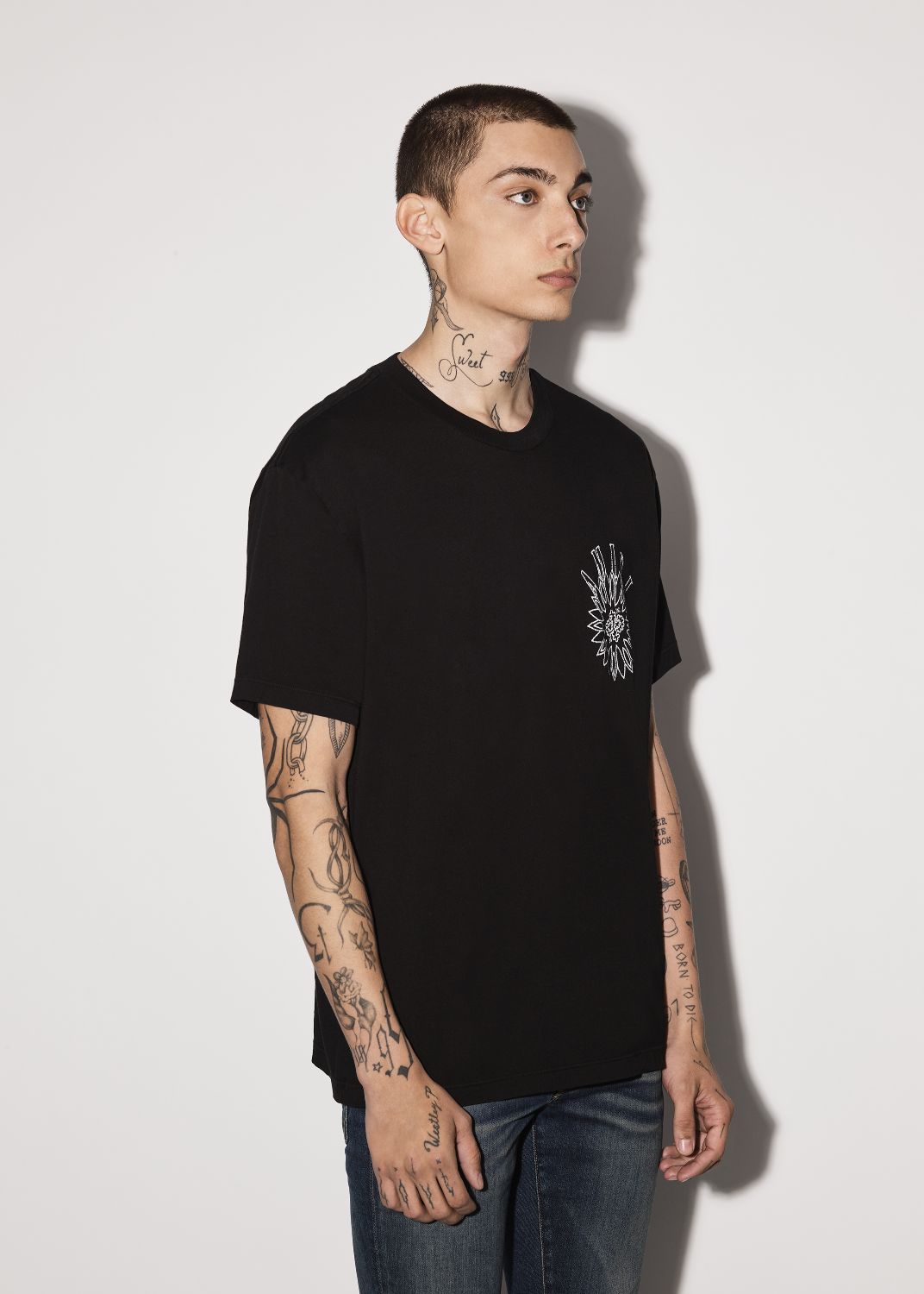 STICK POKE LOGO TEE - BLACK sold by AMIRI product image thumbnail 3