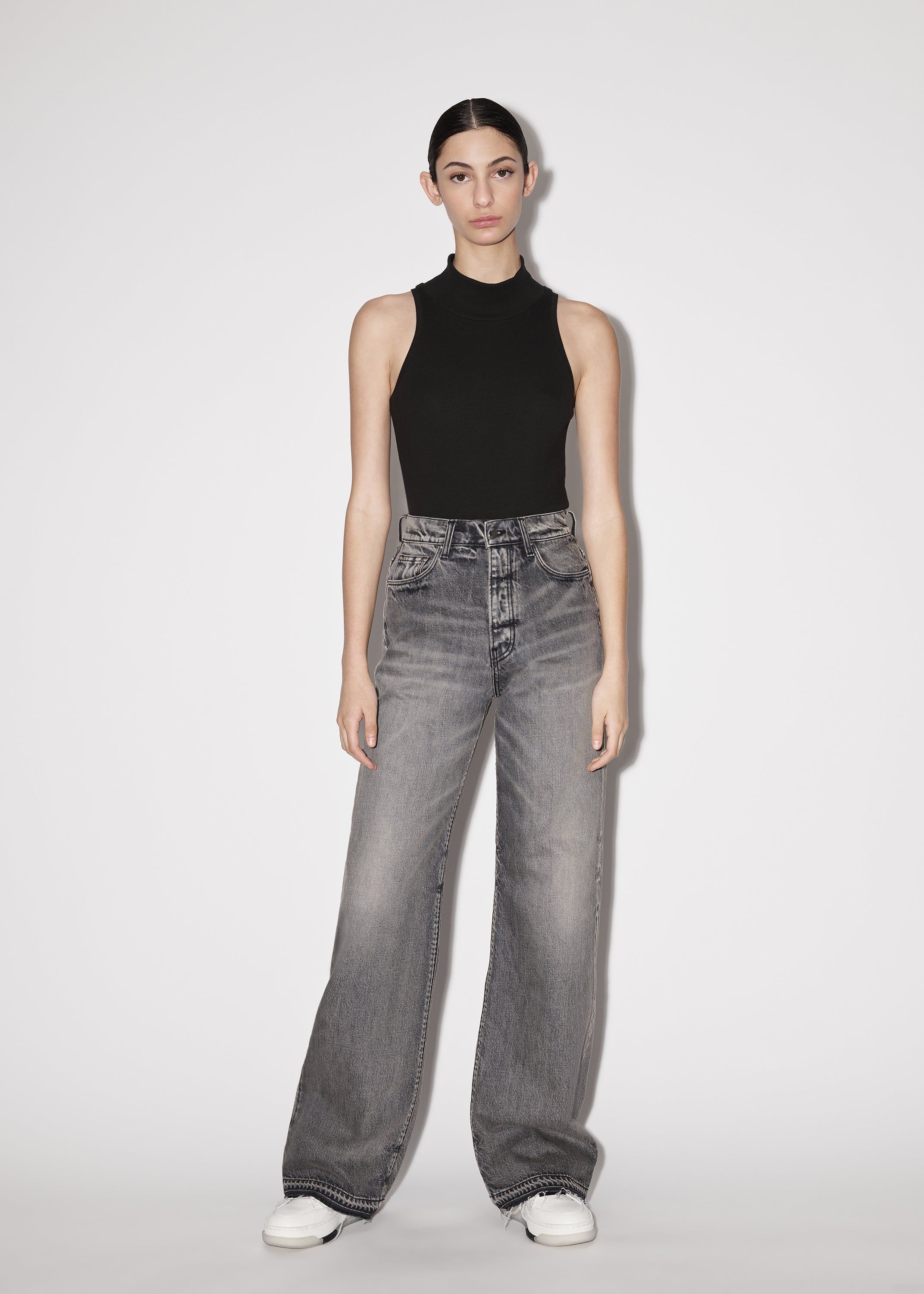 WOMEN - HIGH RISE WIDE LEG - Aged Black sold by AMIRI product image thumbnail 2