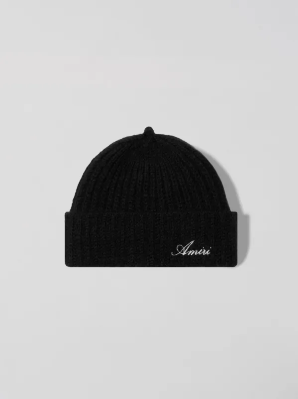 CASHMERE AMIRI BEANIE - BLACK sold by AMIRI