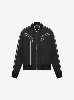 SHEEN TRACK JACKET - BLACK sold by AMIRI