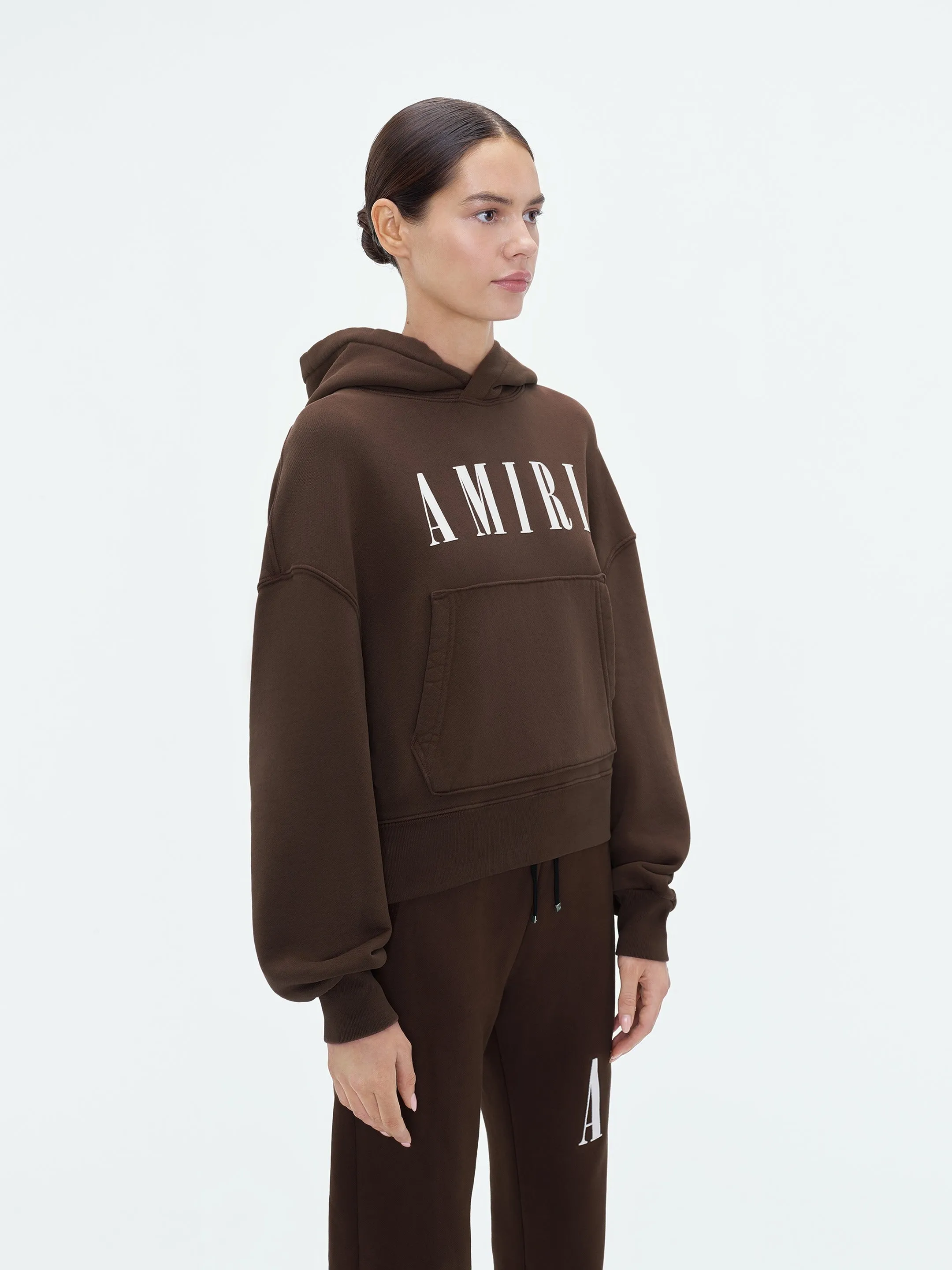 WOMEN - CORE LOGO HOODIE - Brown sold by AMIRI product image thumbnail 4