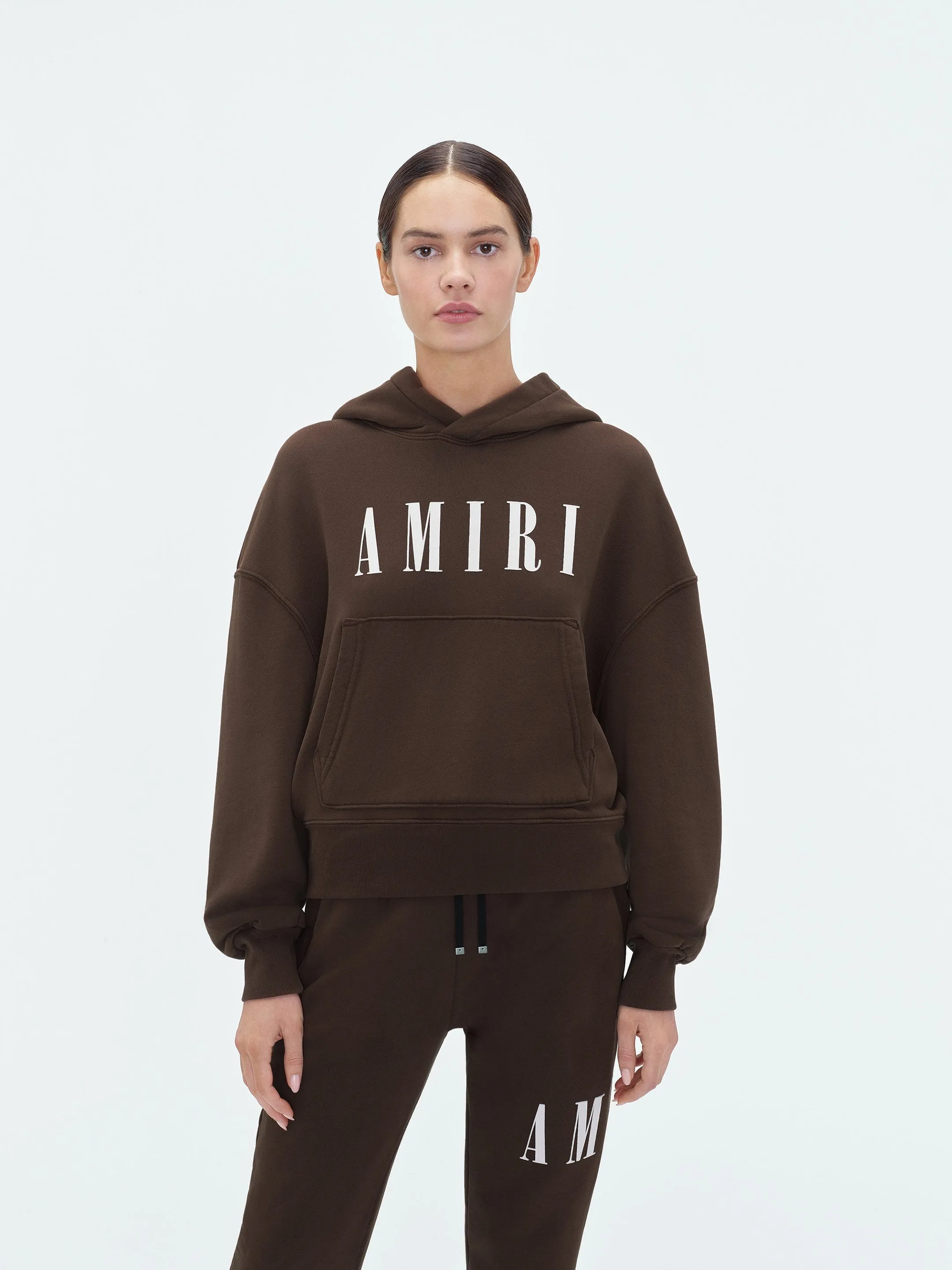 WOMEN - CORE LOGO HOODIE - Brown sold by AMIRI product image thumbnail 3