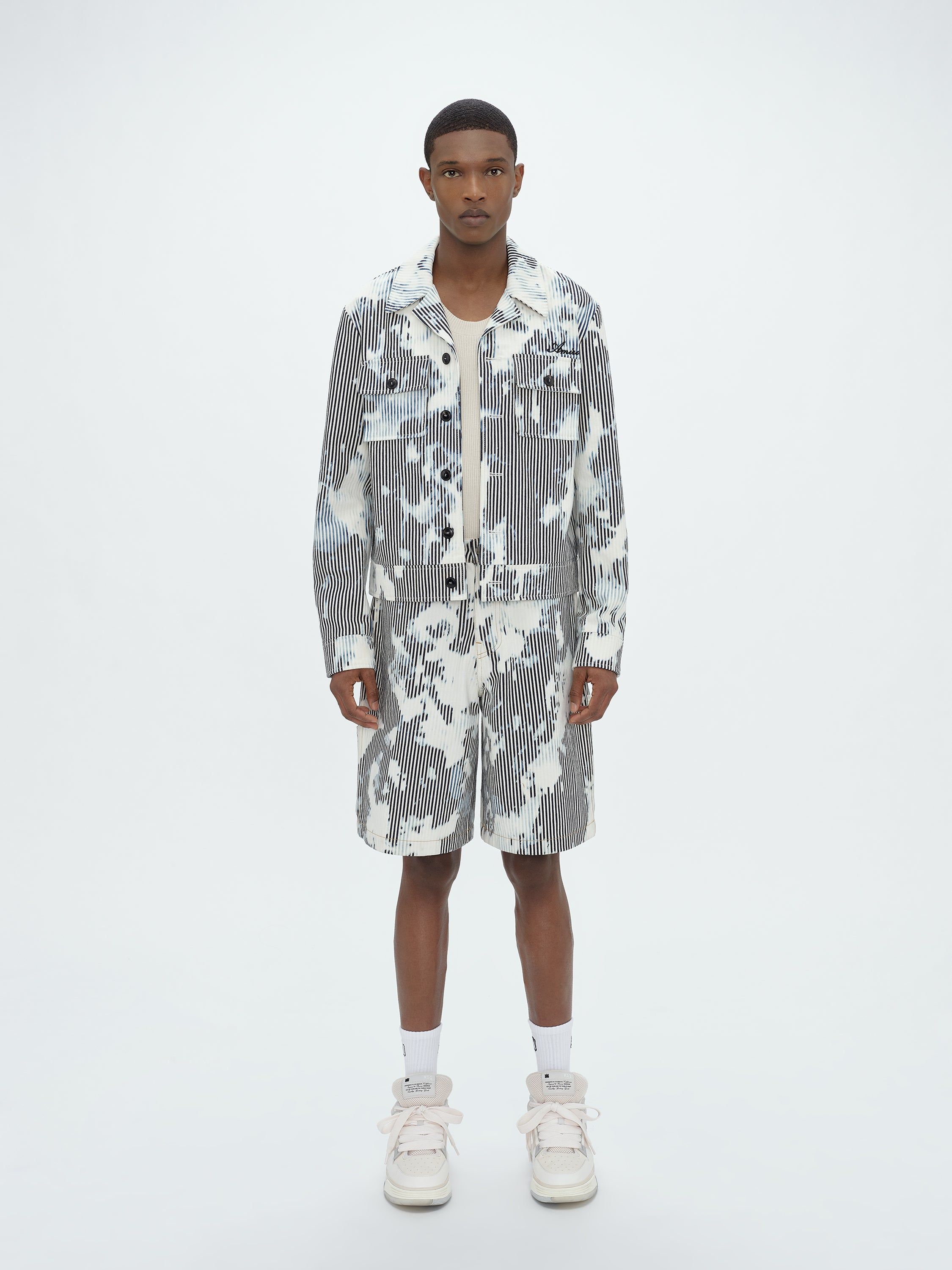 STRIPED WORKMAN SHORT - WHITE BLACK sold by AMIRI product image thumbnail 2