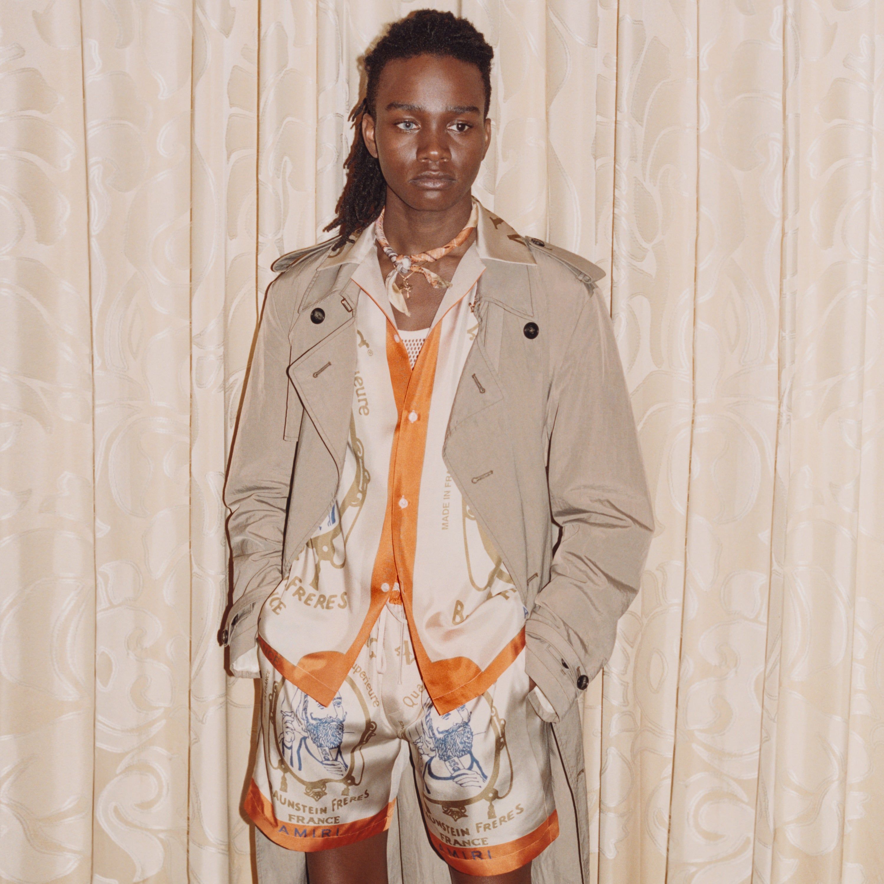 ZIG-ZAG SILK SHORT - ALABASTER sold by AMIRI product image thumbnail 8