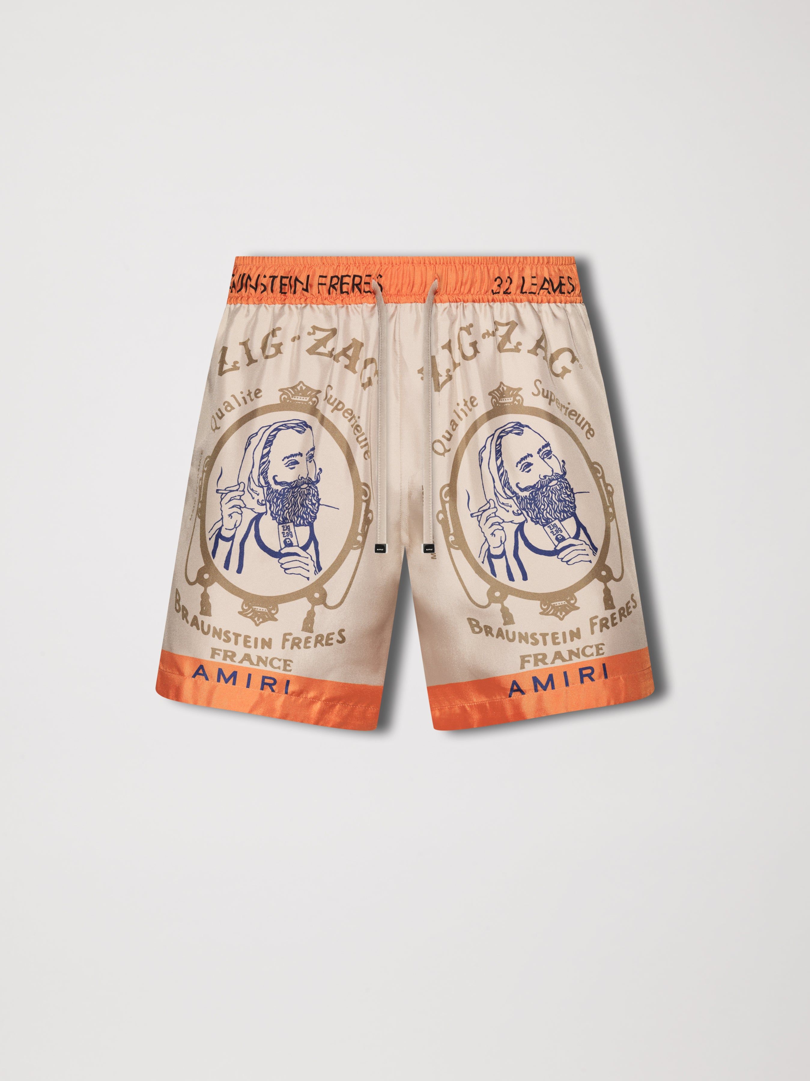 ZIG-ZAG SILK SHORT - ALABASTER sold by AMIRI