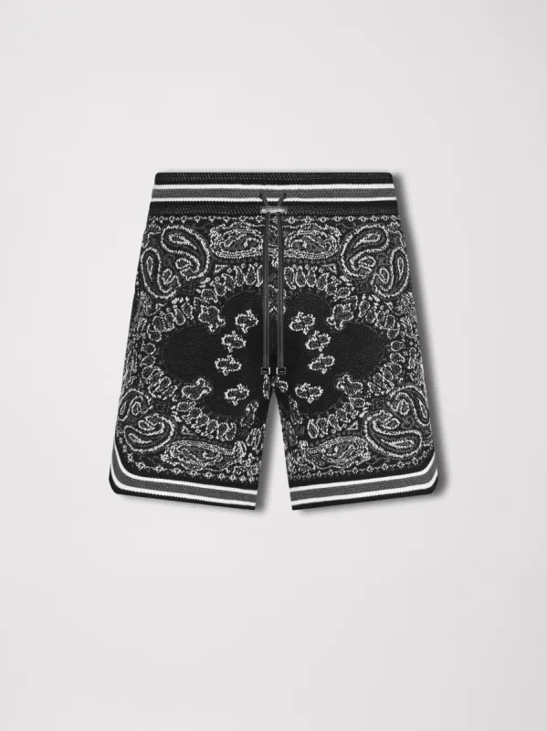 BANDANA B-BALL SHORTS - BLACK / GREY made by AMIRI