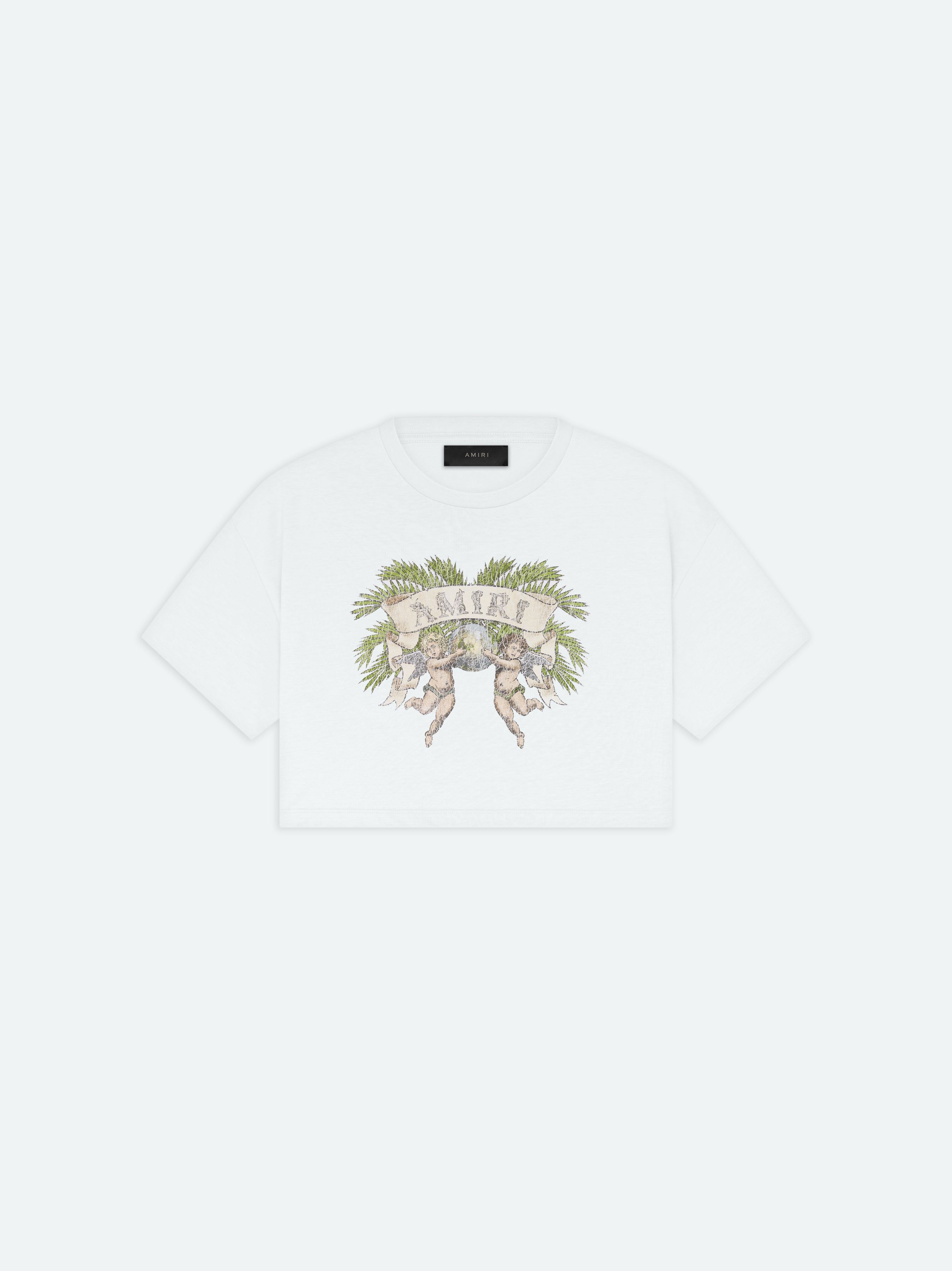 WOMEN - AMIRI CHERUB CROPPED TEE - White sold by AMIRI
