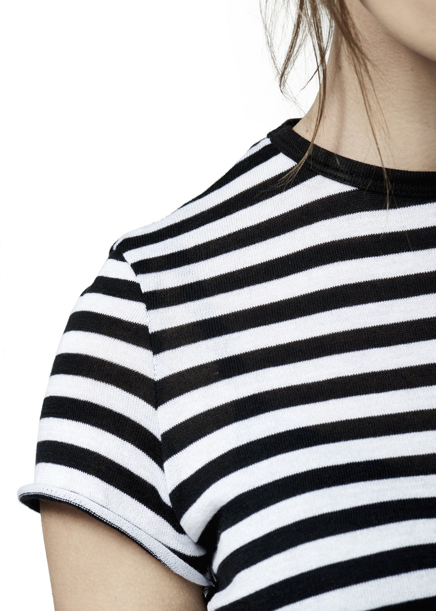 CLASSIC STRIPE CASHMERE TEE BLACK/WHITE sold by AMIRI product image thumbnail 5
