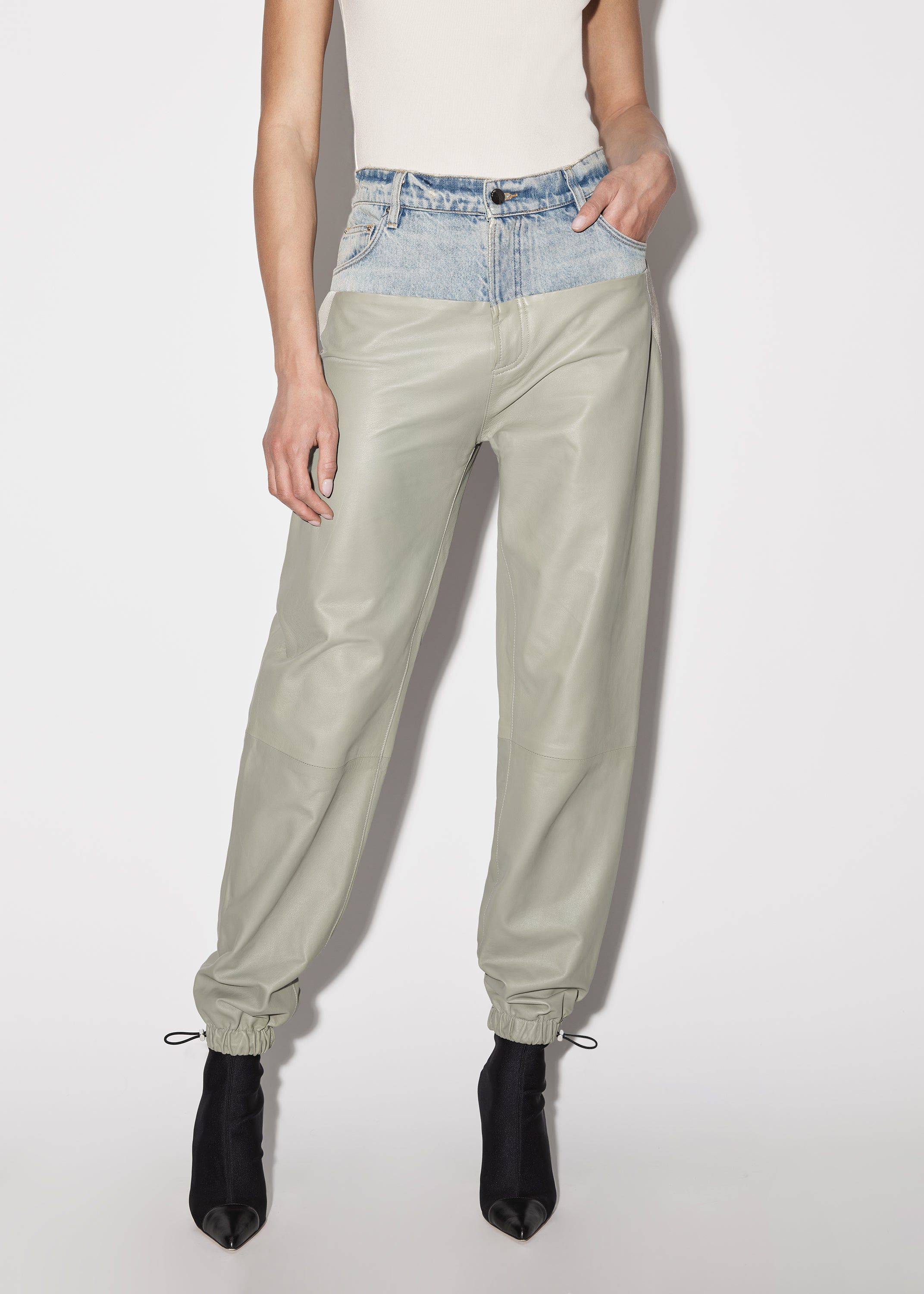 WOMEN - HYBRID SWEATPANT - WORN INDIGO / SAGE sold by AMIRI product image thumbnail 3
