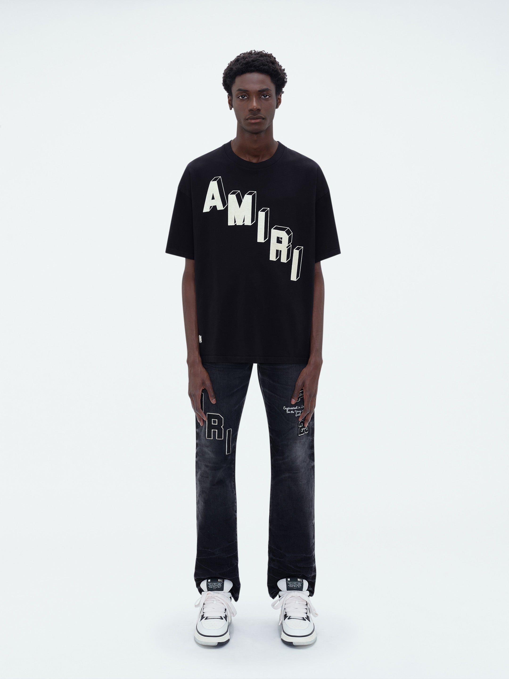 FLOCKED HOCKEY SKATER TEE - BLACK sold by AMIRI product image thumbnail 2