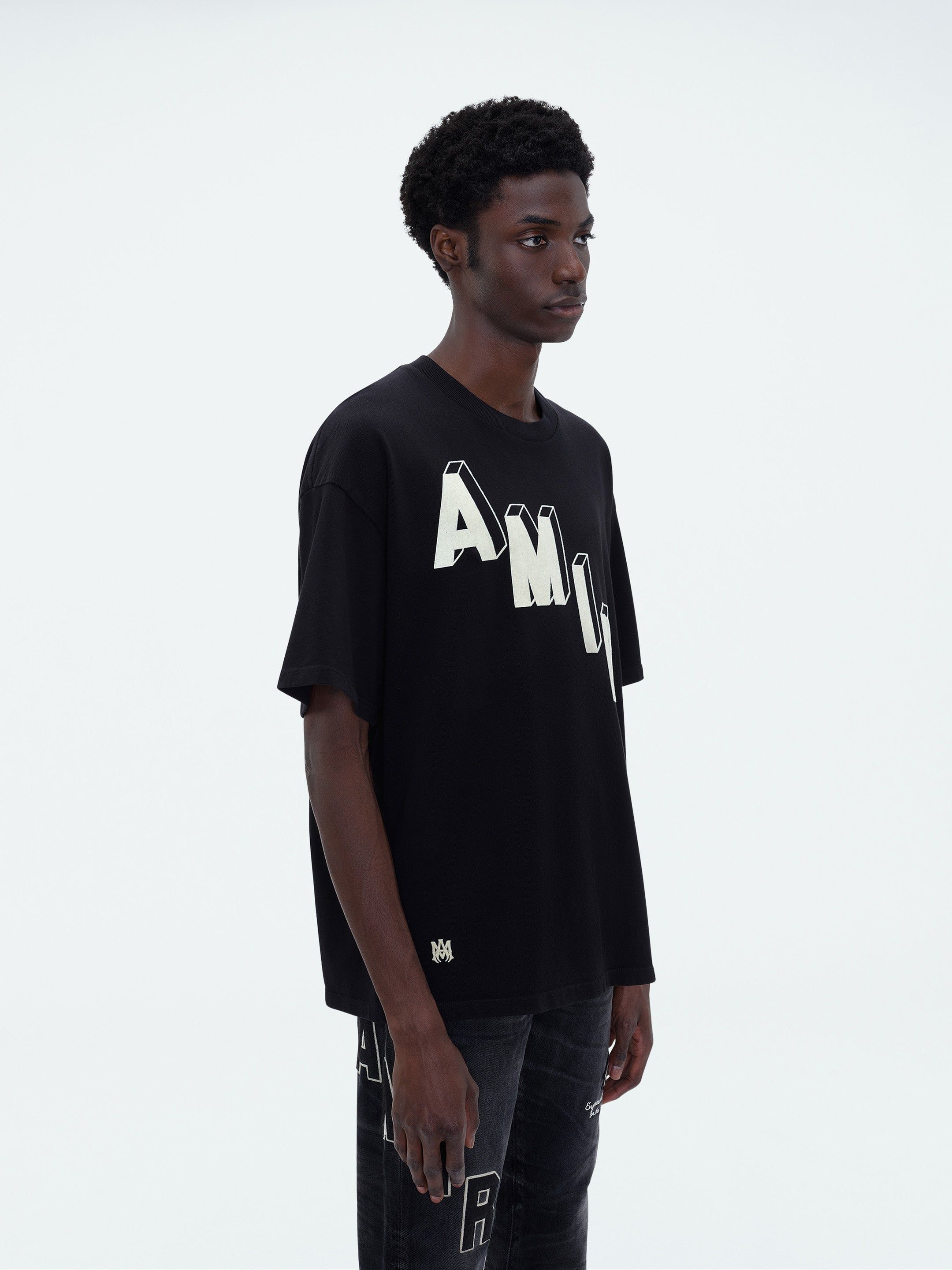 FLOCKED HOCKEY SKATER TEE - BLACK sold by AMIRI product image thumbnail 3